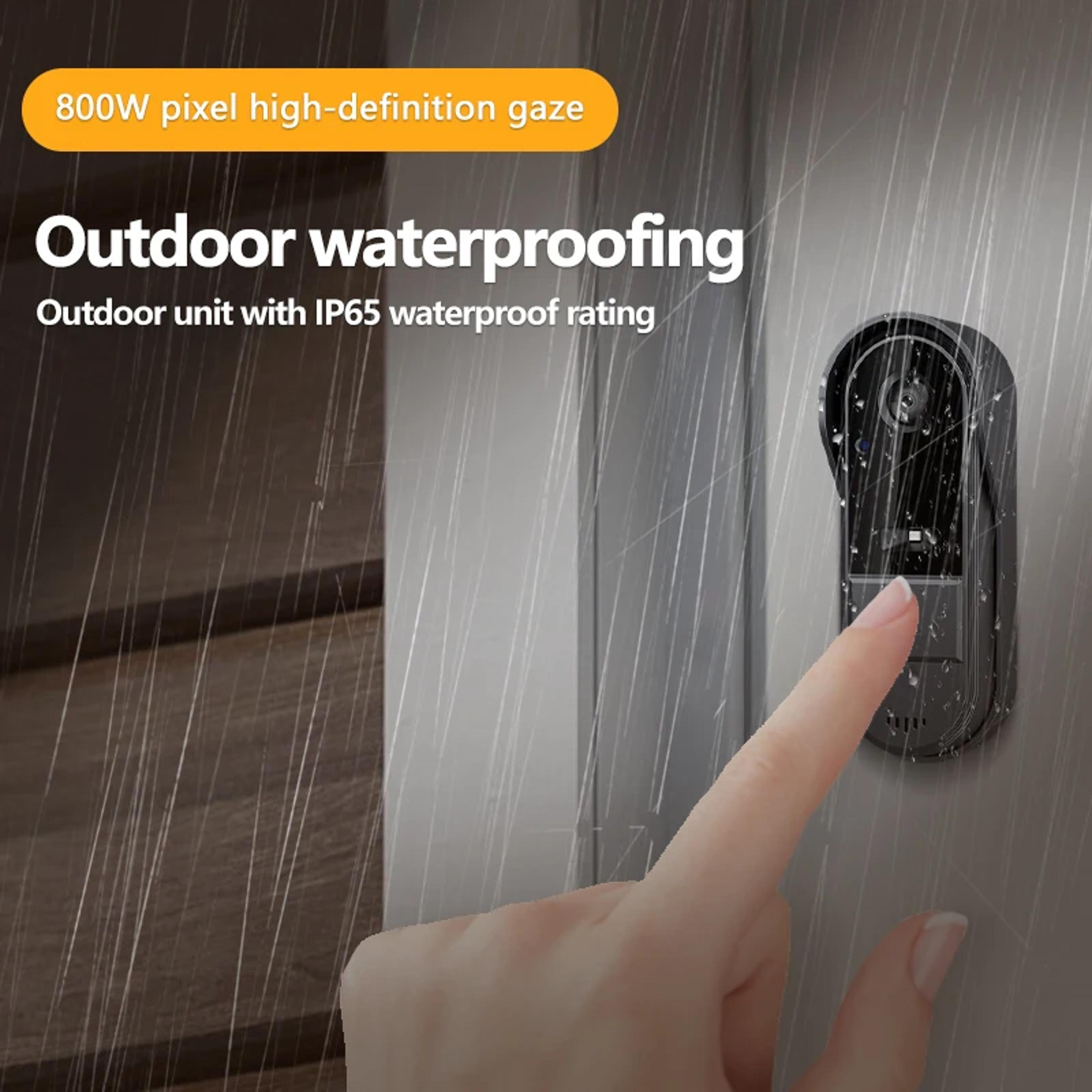Wireless Video Doorbell Intercom With Screen HD Night Vision  Waterproof Camera 4