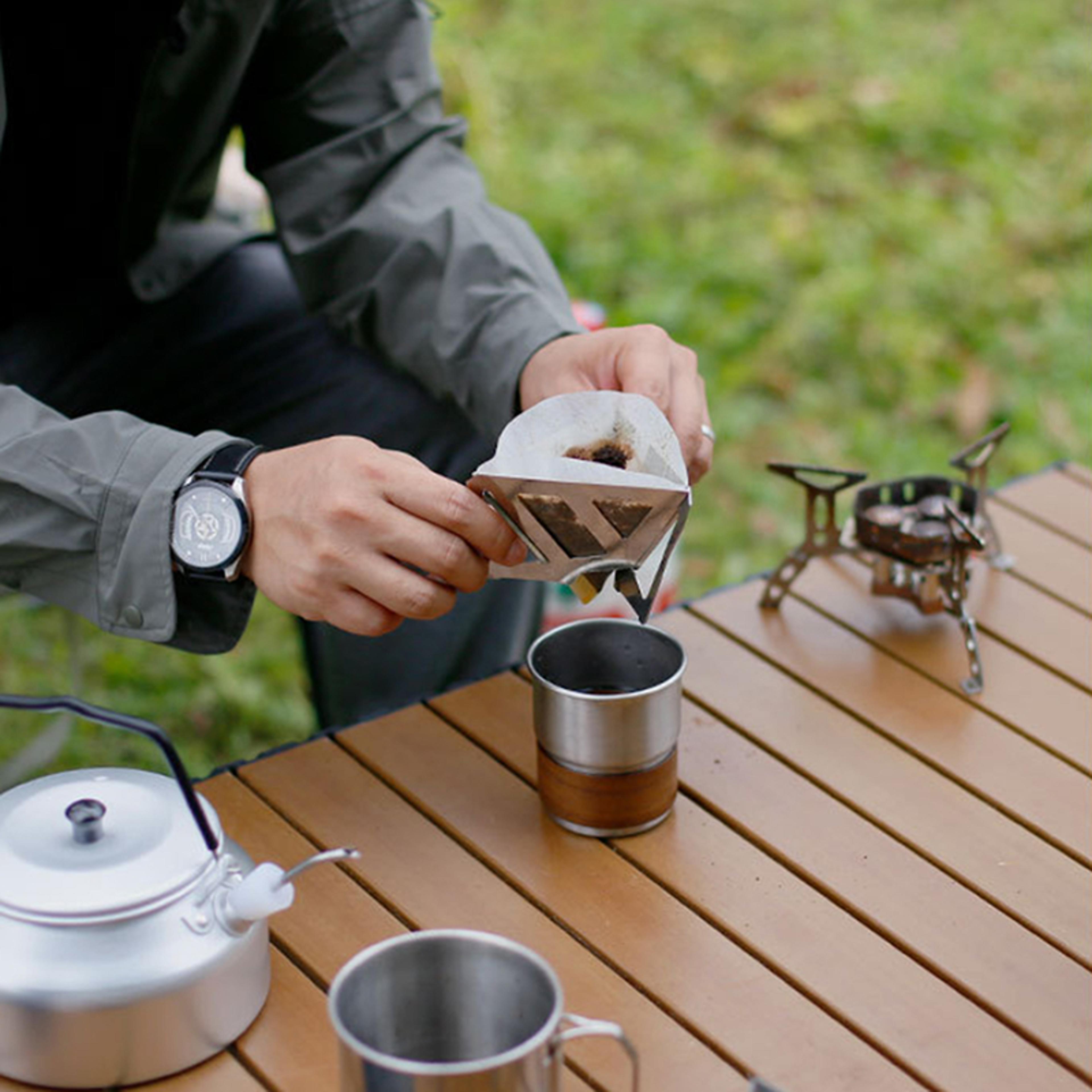 Stainless Steel Pour Over Coffee Drip Rack For Camping Travel Filter Brewer 0
