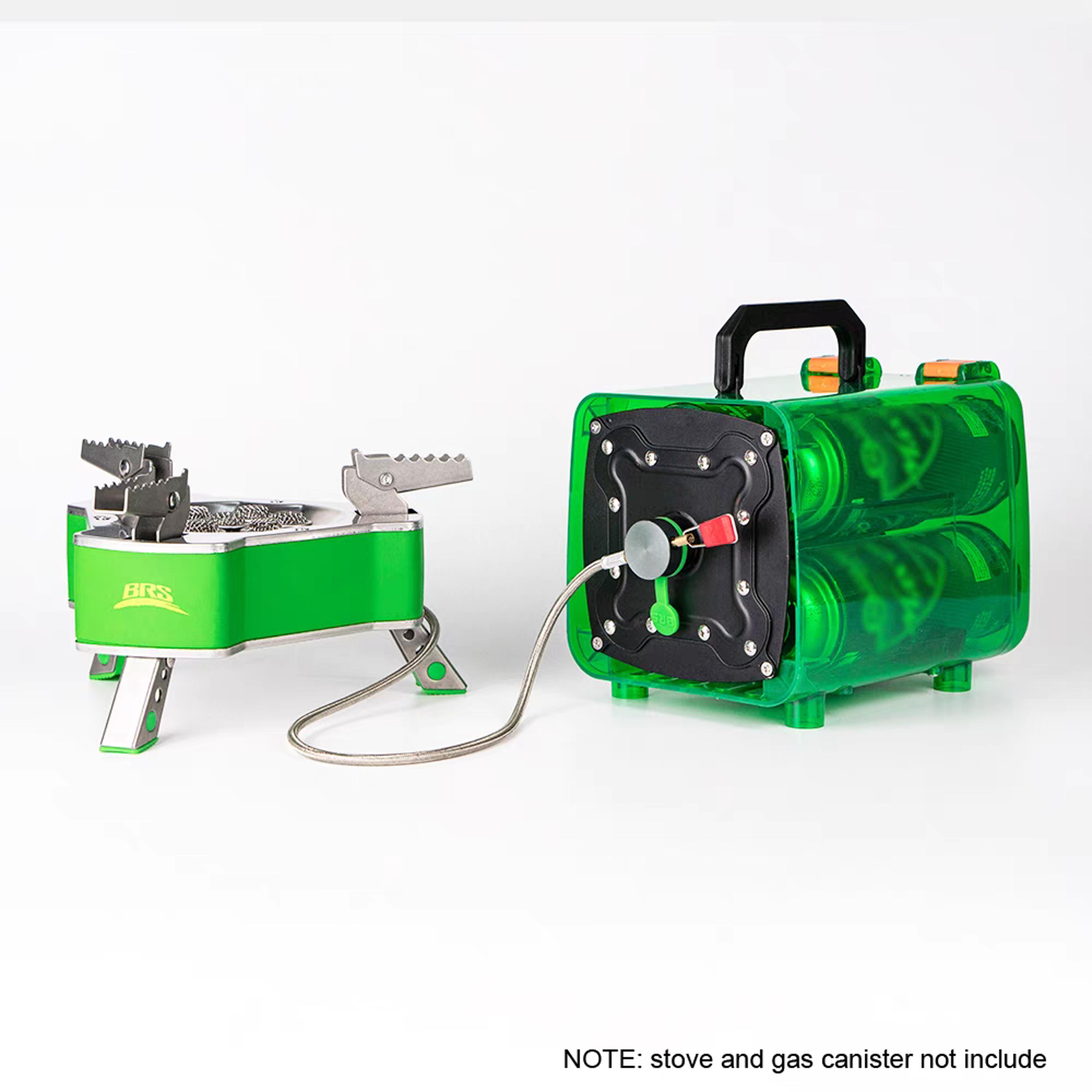 portable butane gas tank holder camping fuel system with carry handle
