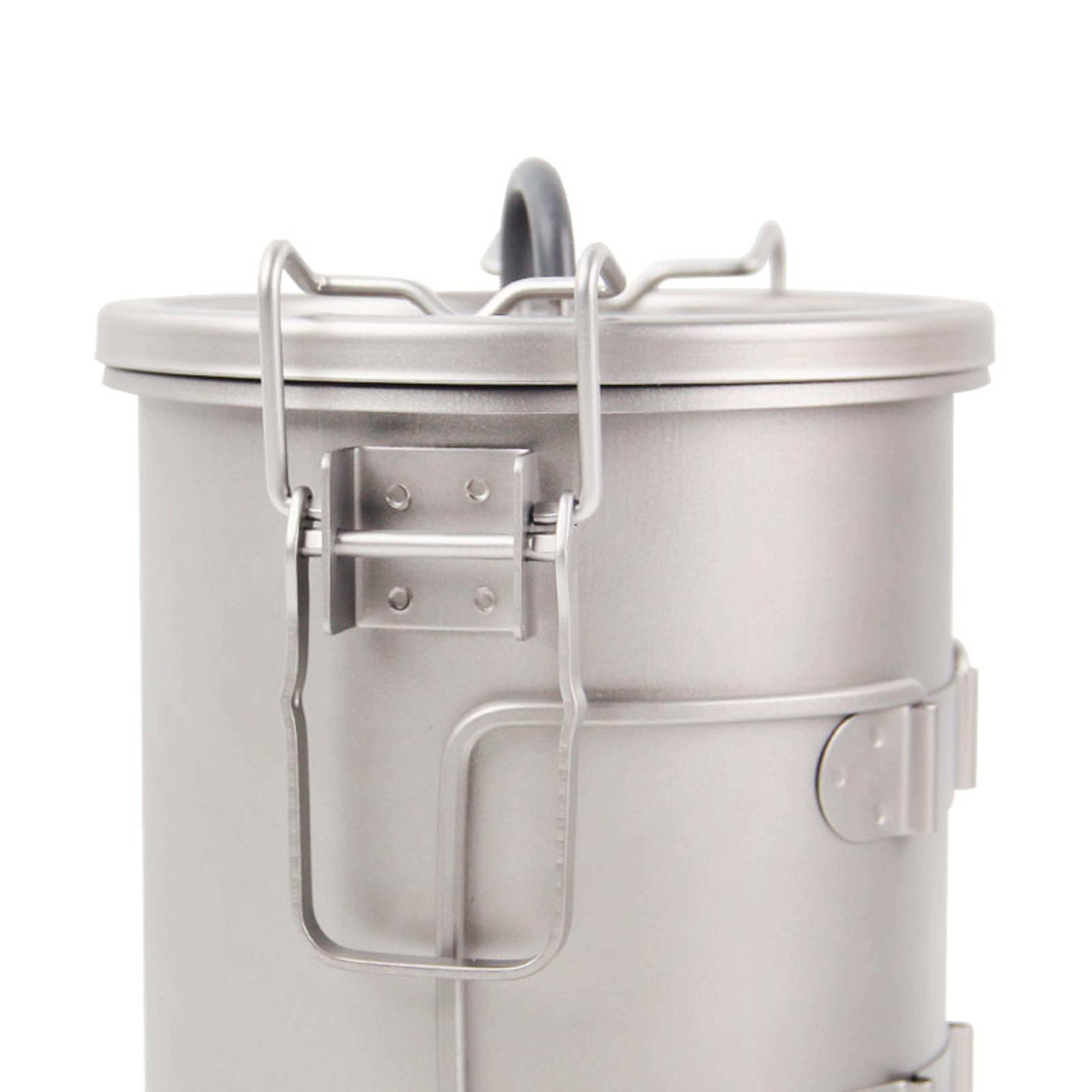 Titanium Camping Pot Ultralight Backpacking Cookware And Portable Rice Steamer Mug 4