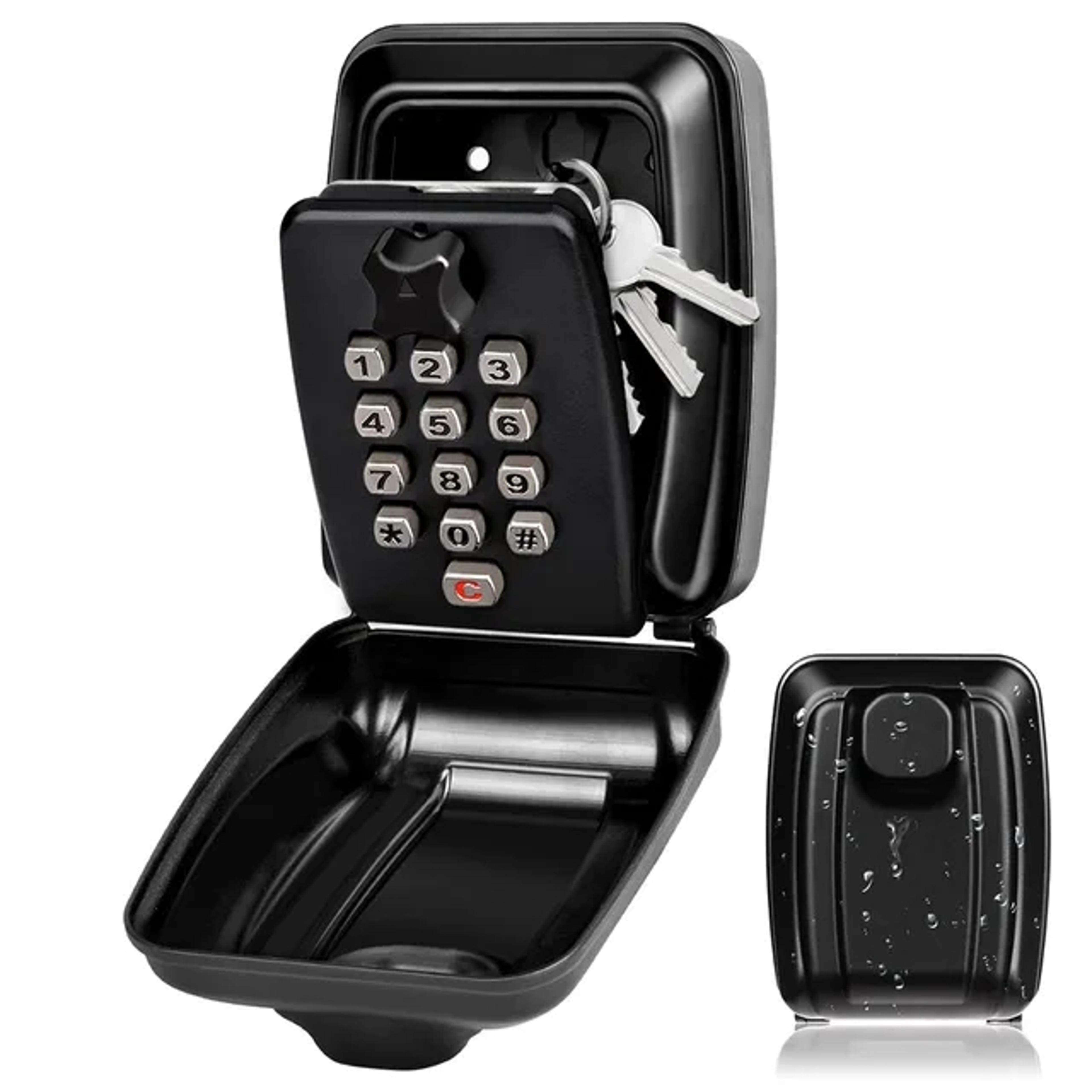 Wall Mounted Key Lock Box Waterproof Outdoor Key Safe With Combination Lock 7