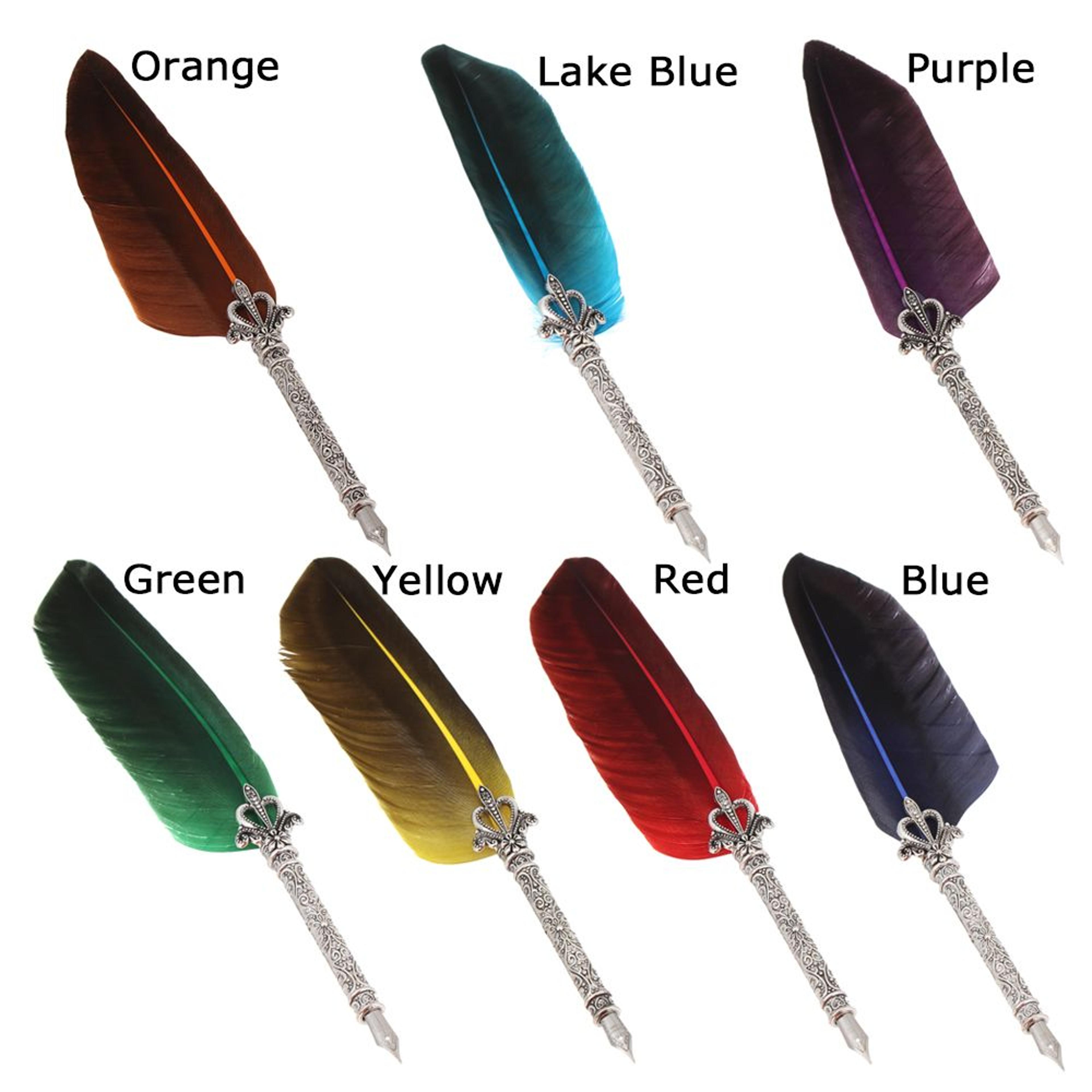 Vintage Feather Dip Pen Set For Calligraphy Writing And Signature Art 8