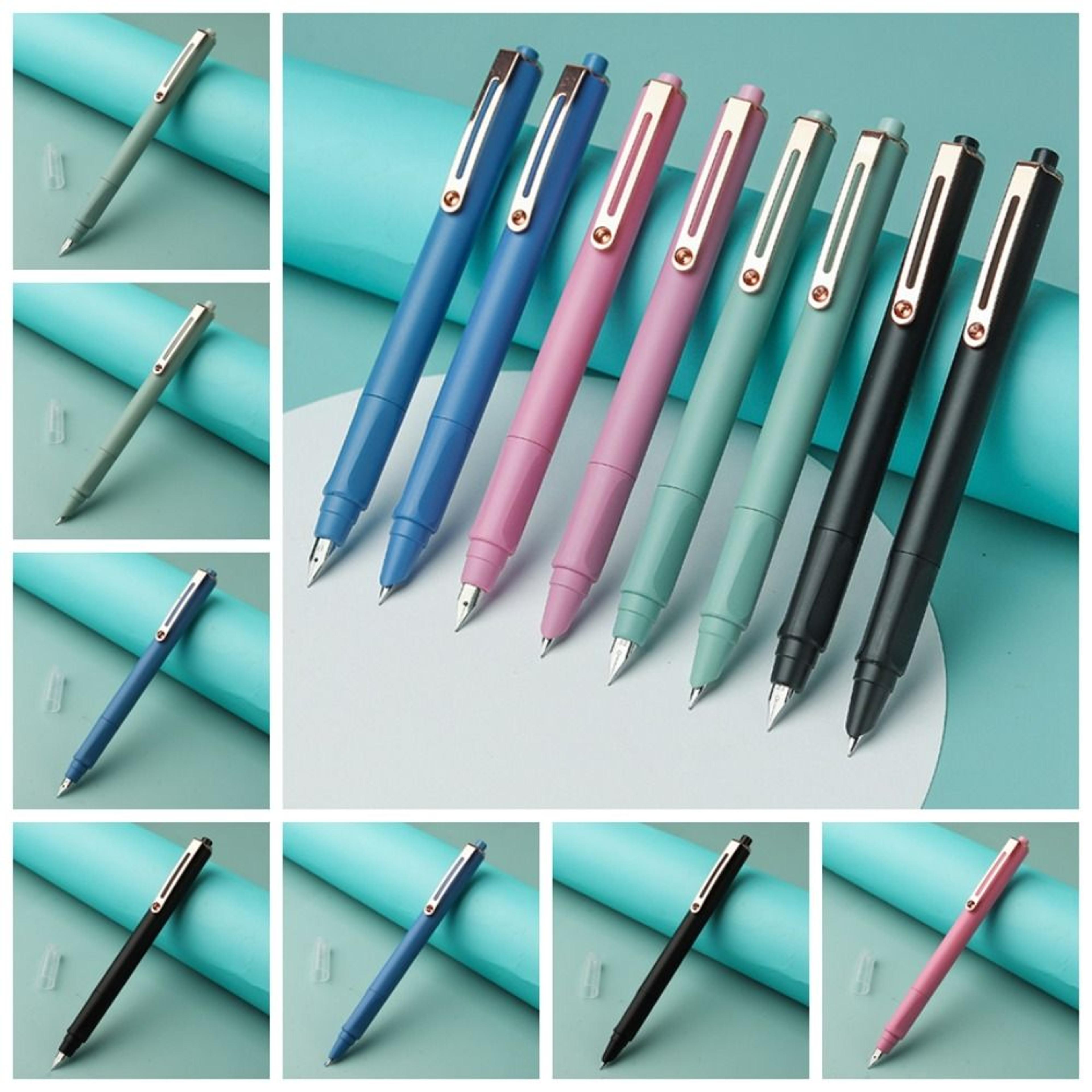 Retractable Fountain Pen With Ink Cartridges For Smooth Calligraphy Writing 2