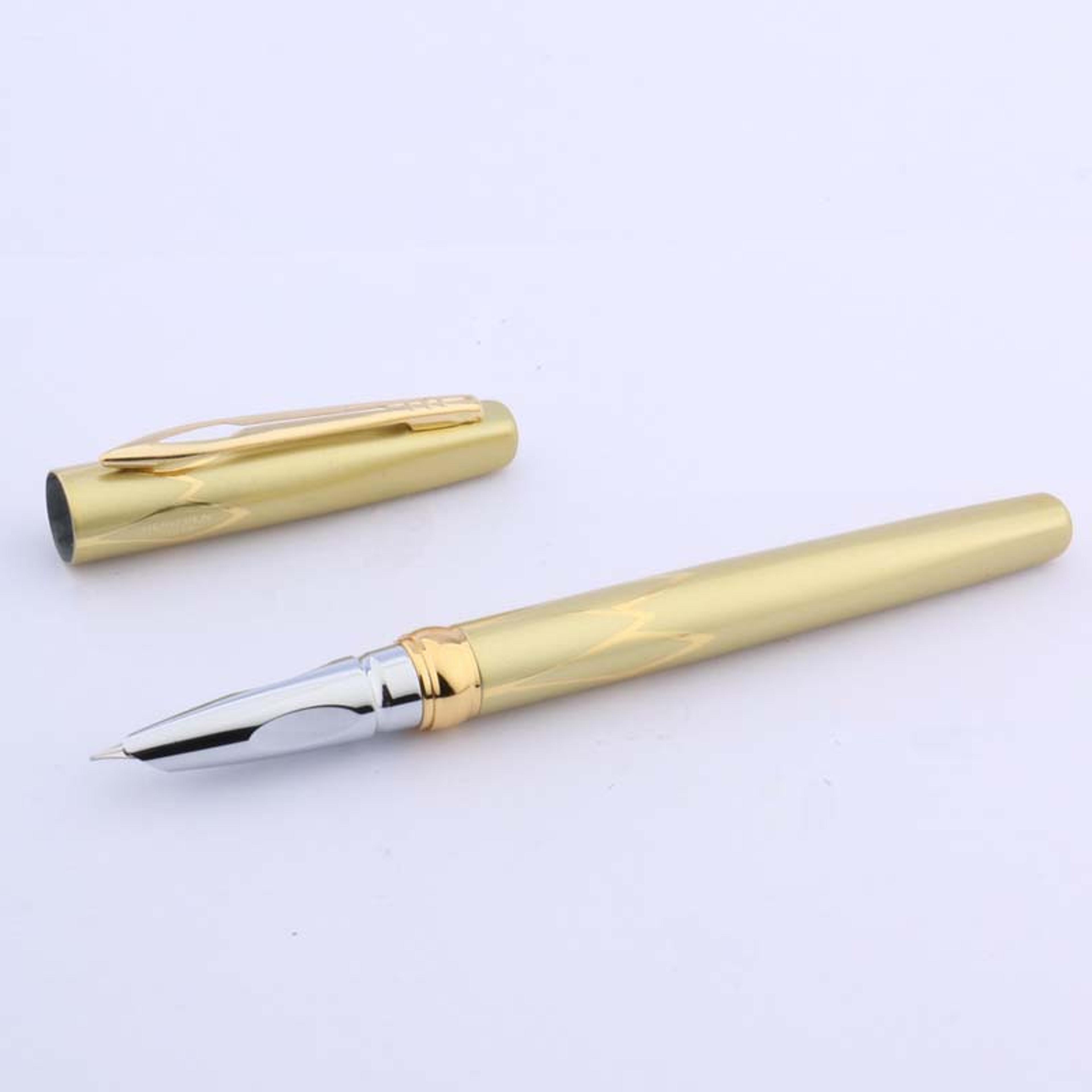 Luxury Fountain Pen With Gold Trim Fine Nib Elegant Writing Gift Pen 8