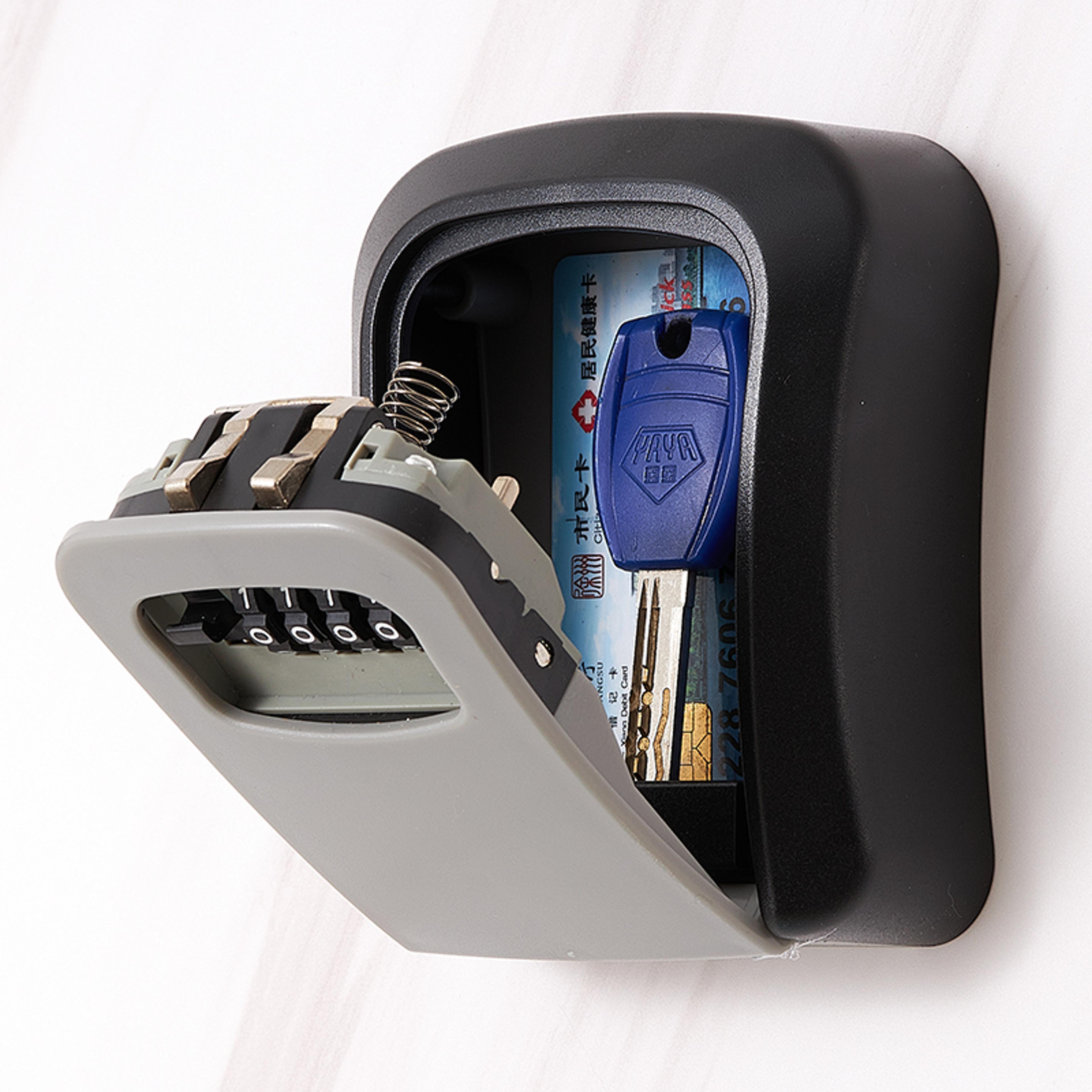 Wall Mounted Outdoor Key Safe Lock Box With Combination Secure Key Storage 4