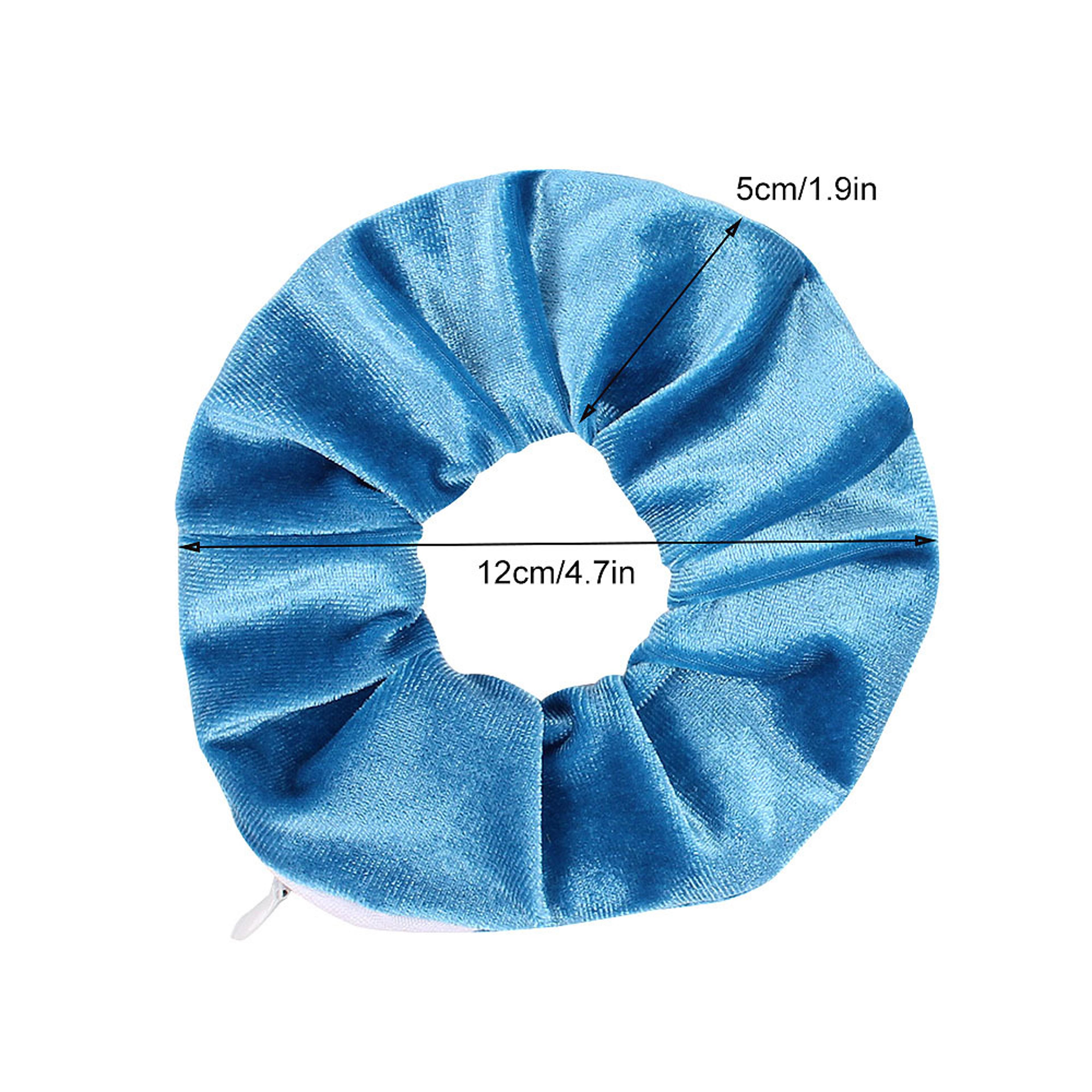 Hidden Pocket Scrunchie Secure Hair Tie With Zipper Secret Stash Travel Storage 8