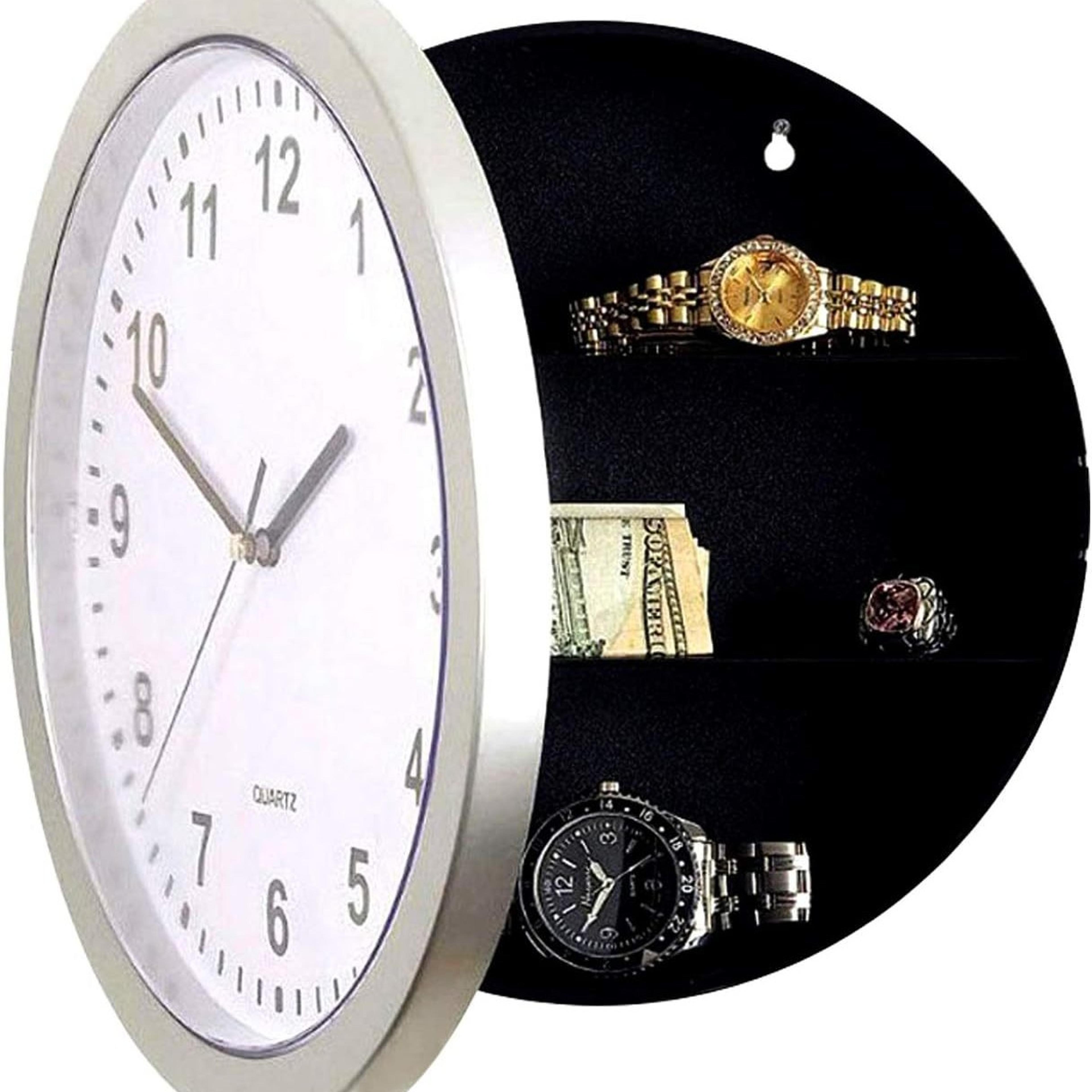 Premium Hidden Wall Clock Safe With Secret Compartment Storage 0