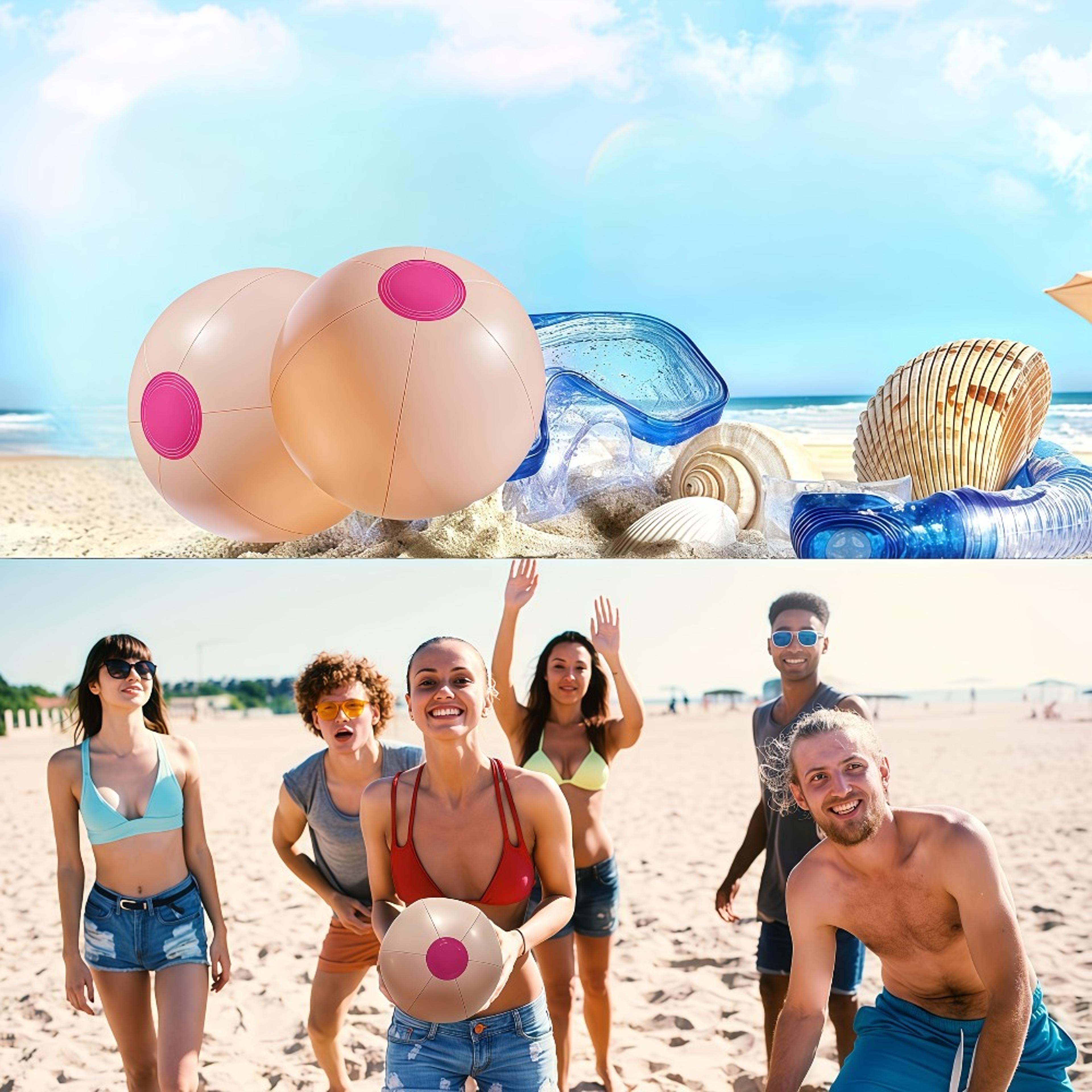 Funny Inflatable Beach Ball For Pool Party Games And Luau Decorations 4