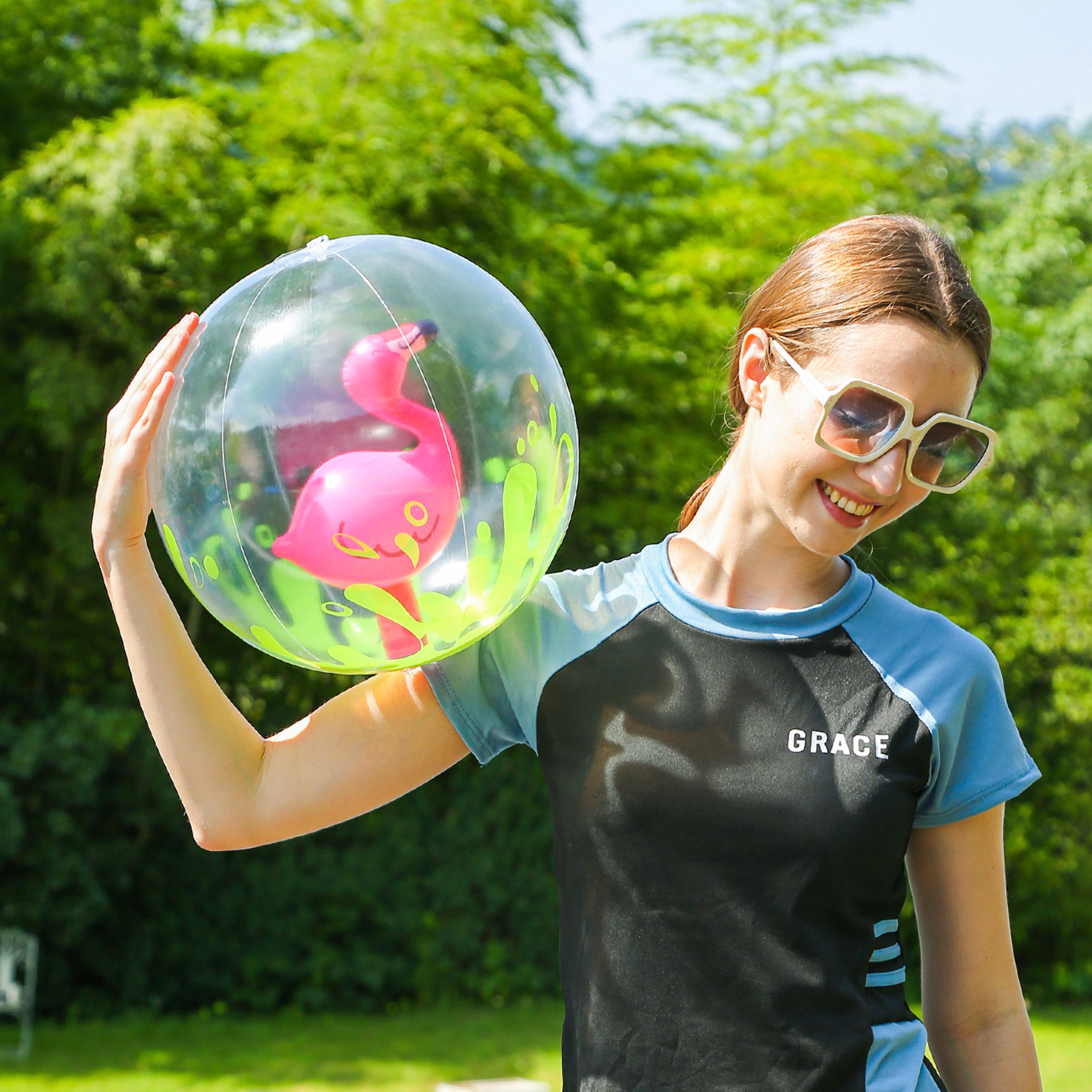 Transparent Inflatable Beach Ball For Kids Pool Party Fun  Underwater Theme Decor 2