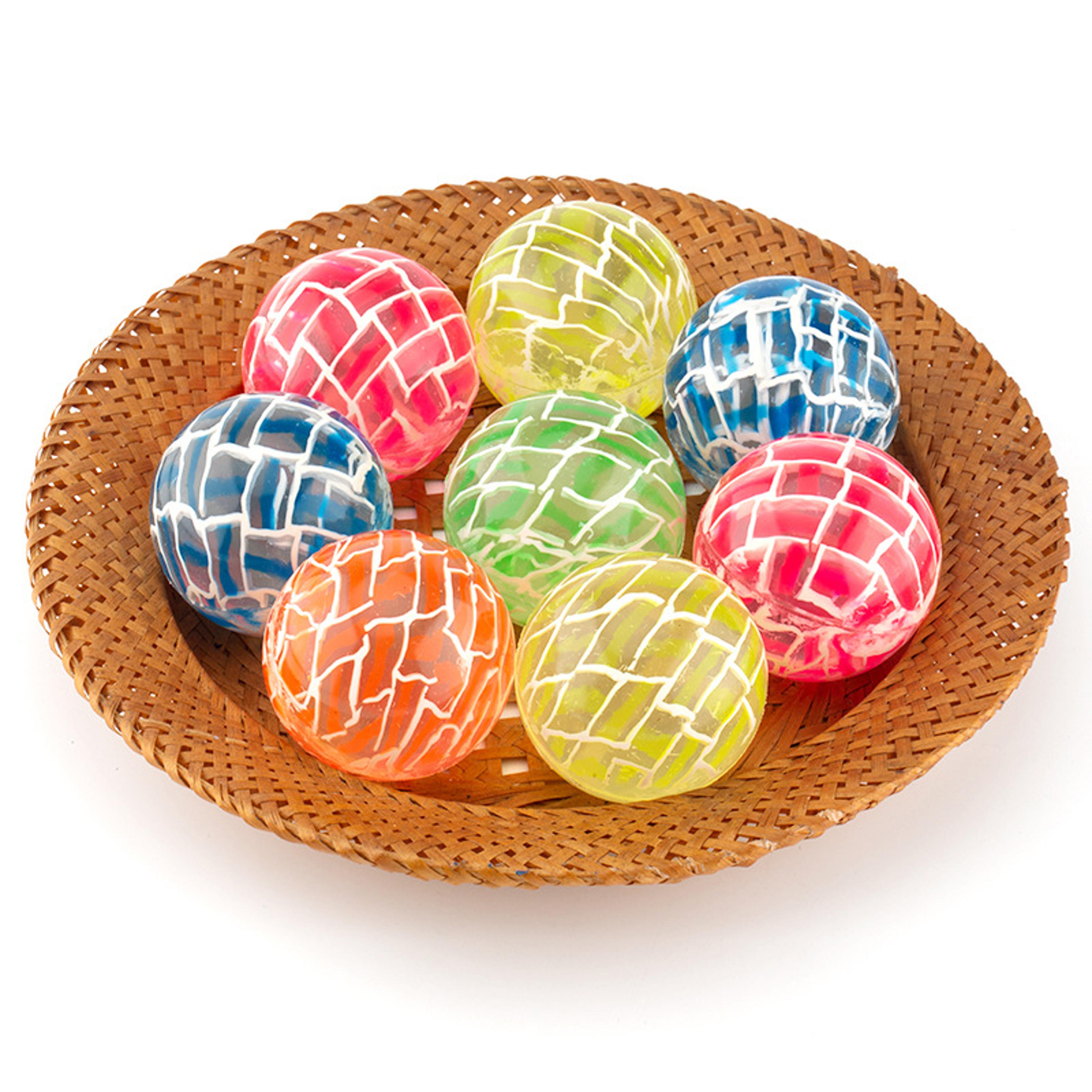 Glitter Marble Bouncy Balls For Kids Party Favors Fun Rubber Bounce Toys 6