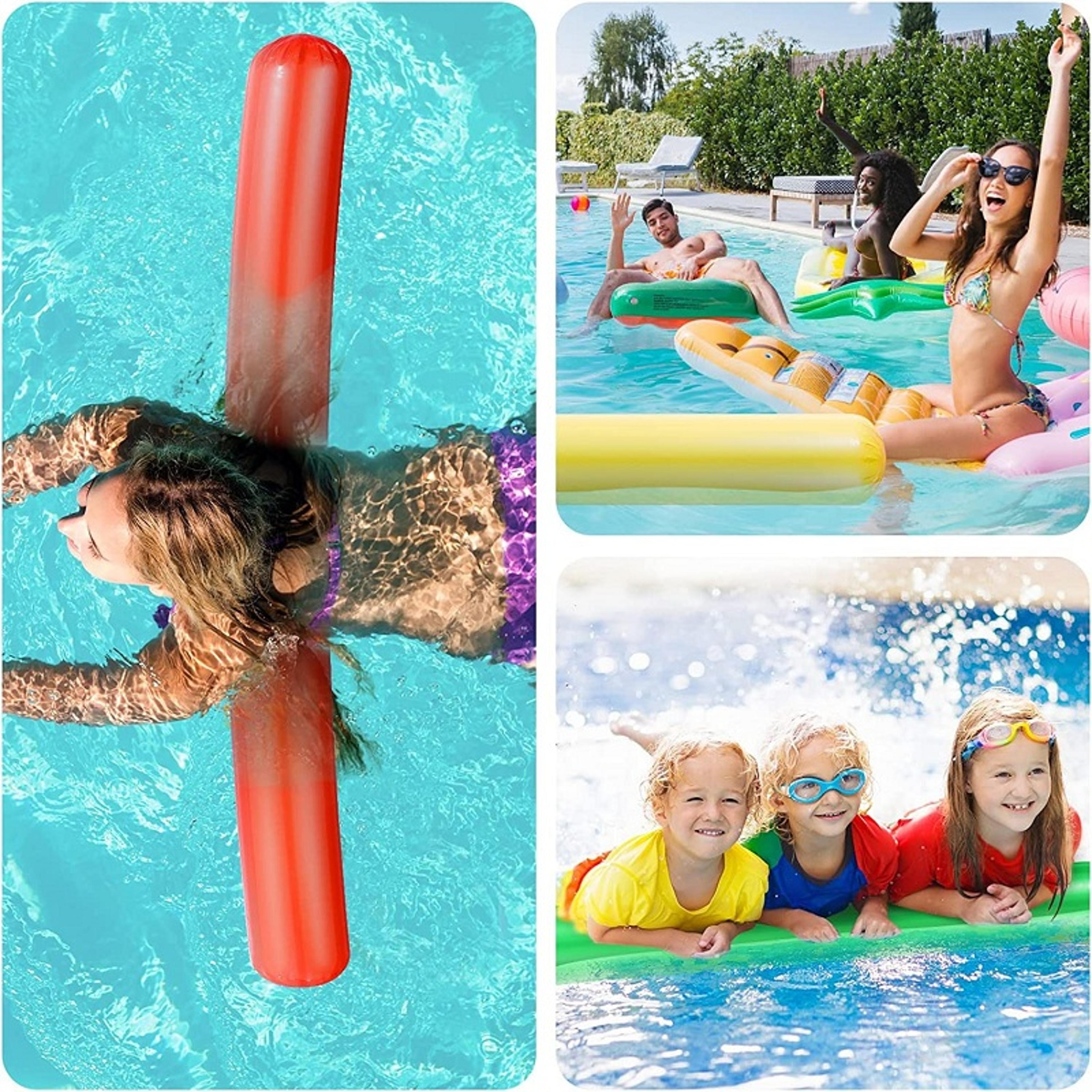 Inflatable Pool Noodles Set Colorful Water Float Sticks For Beach Pool Party Fun 2