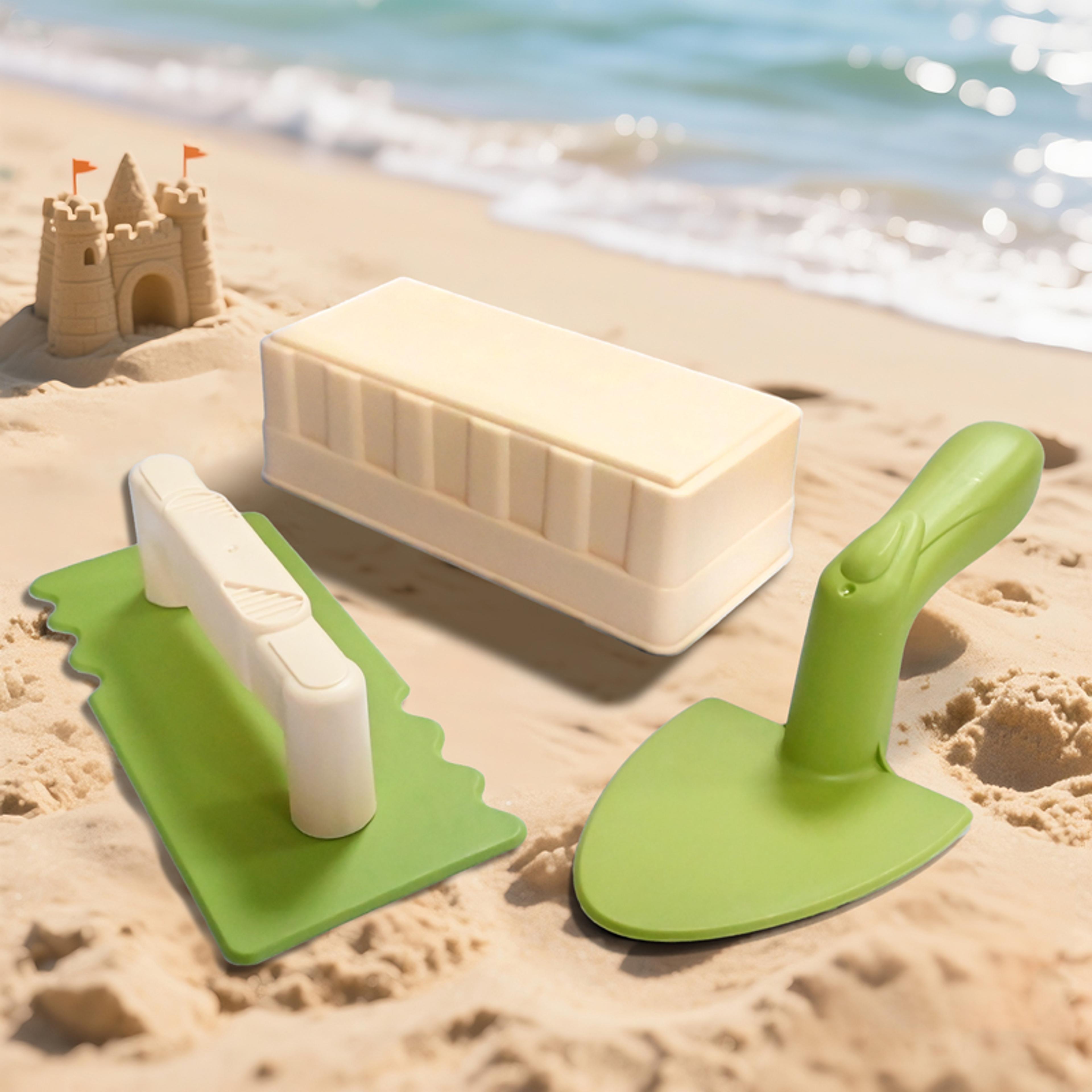 kids beach toy set sandcastle mold kit with shovel tools for creative sandbox play