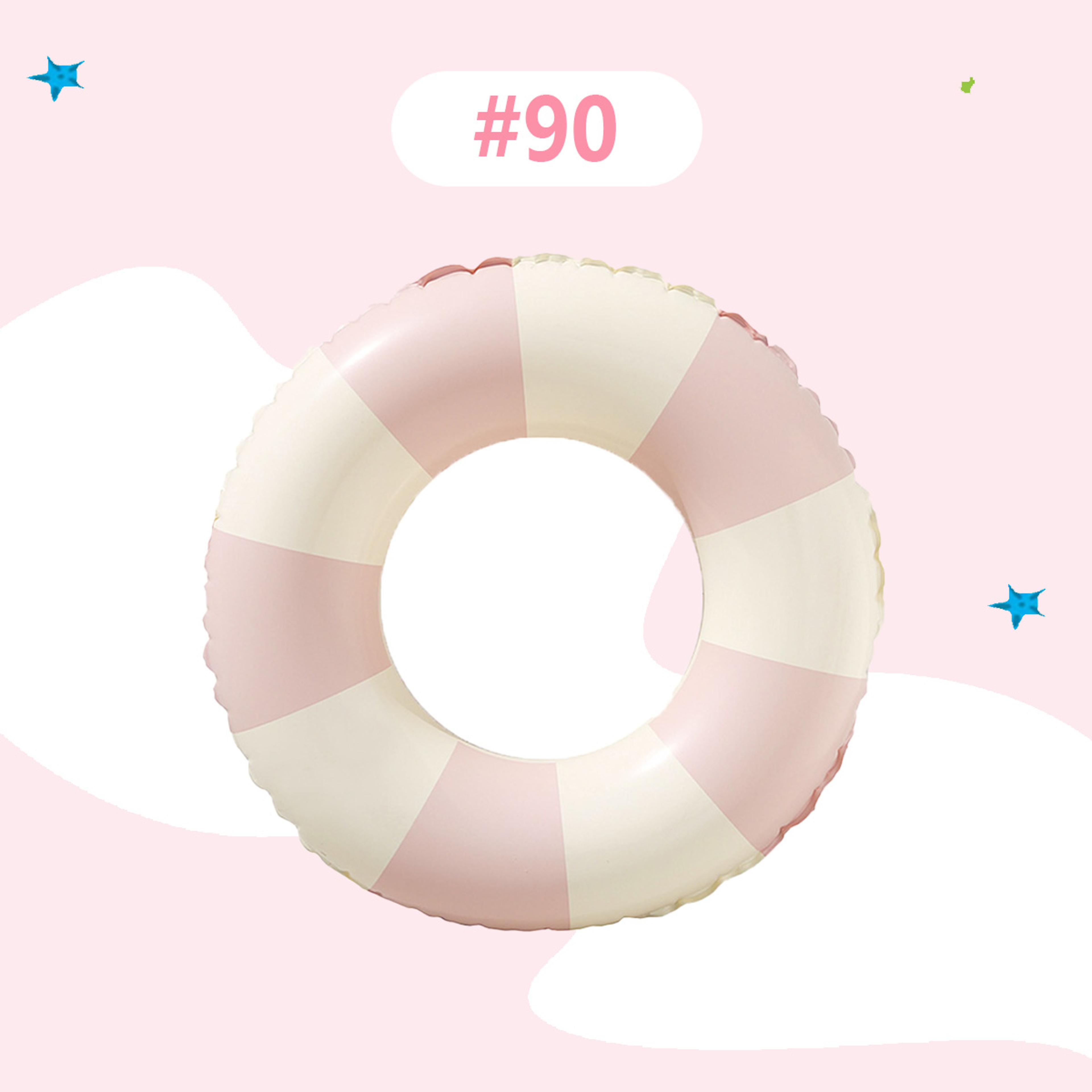 Retro Striped Inflatable Swim Ring Thick PVC Pool Float For Kids  Adults 5