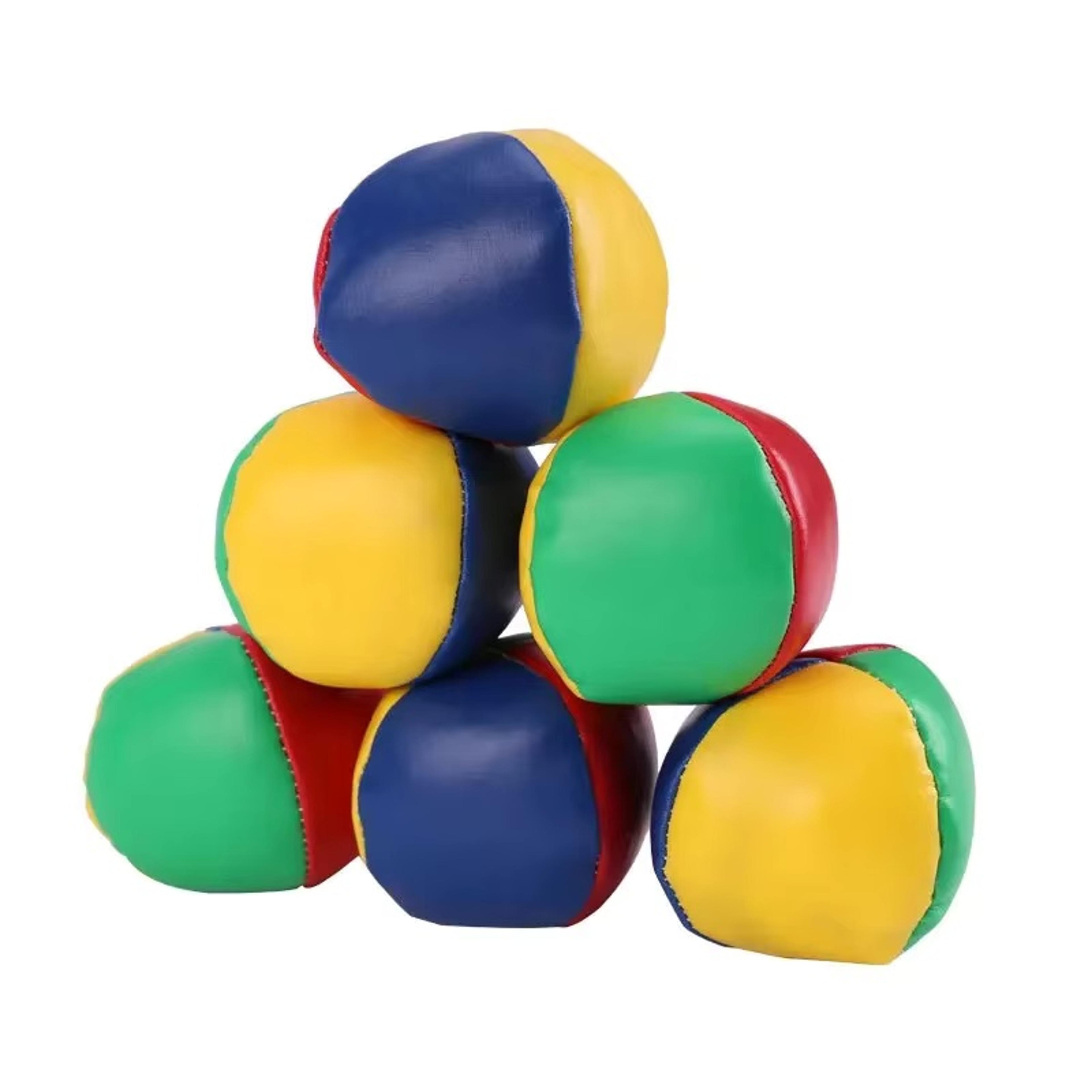 Soft Leather Juggling Balls Set For Beginners Easy Grip Circus Practice Balls 5