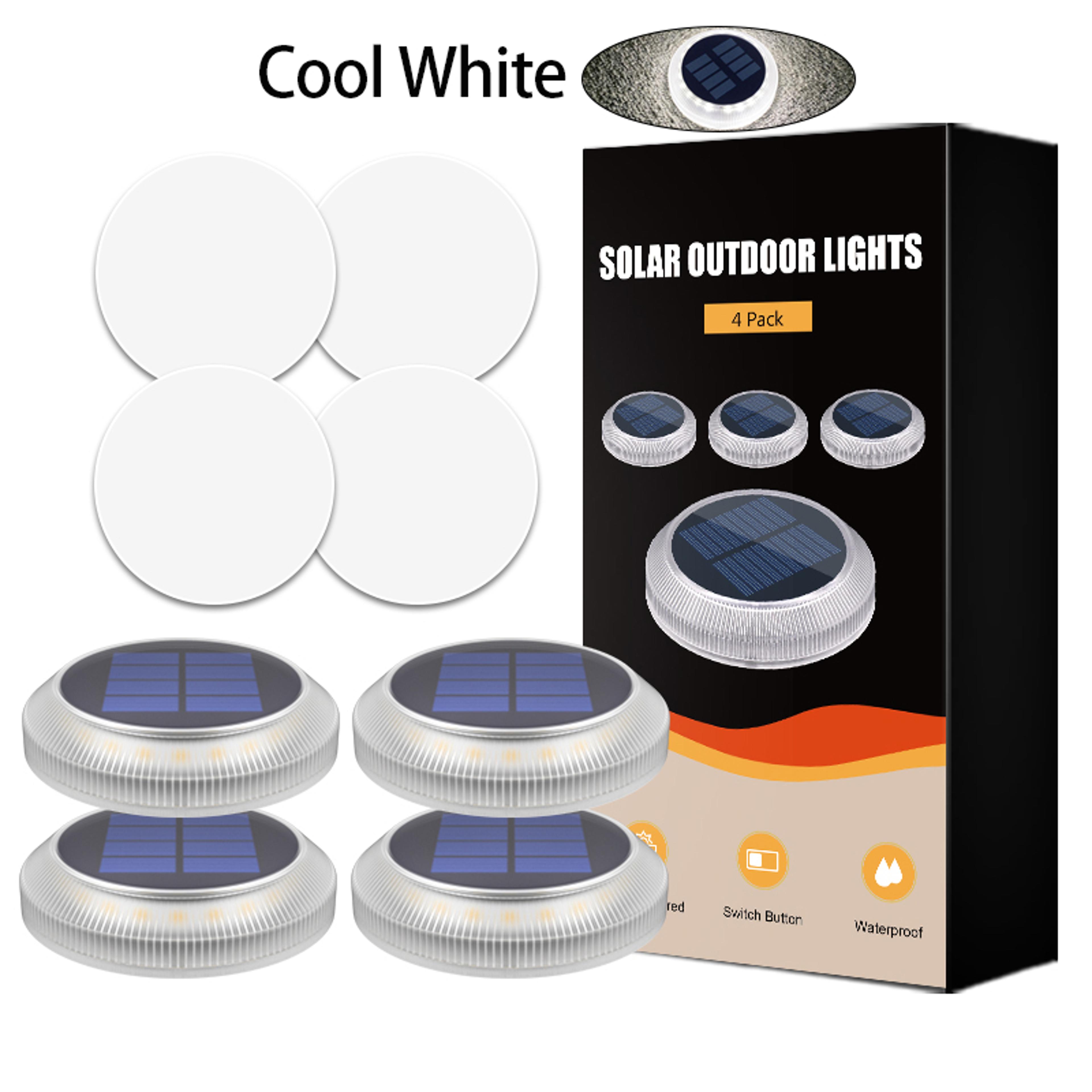Solar Deck Step Lights IP68 Waterproof Solar Garden Lights For Stairs Patio Pathway Fence 4