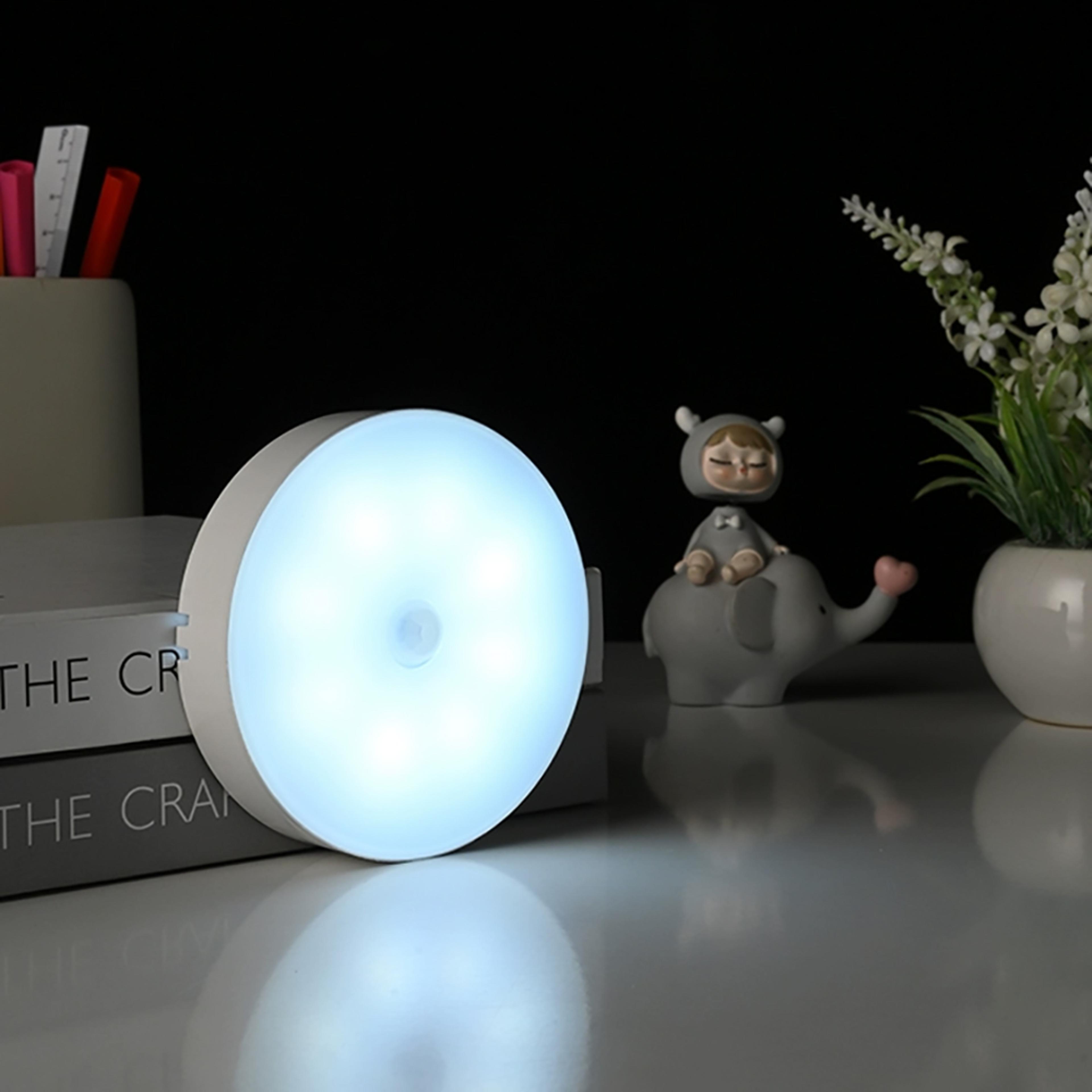 Motion Sensor Night Light USB Rechargeable 8 LED Wireless Cabinet And Bedside Lamp 2