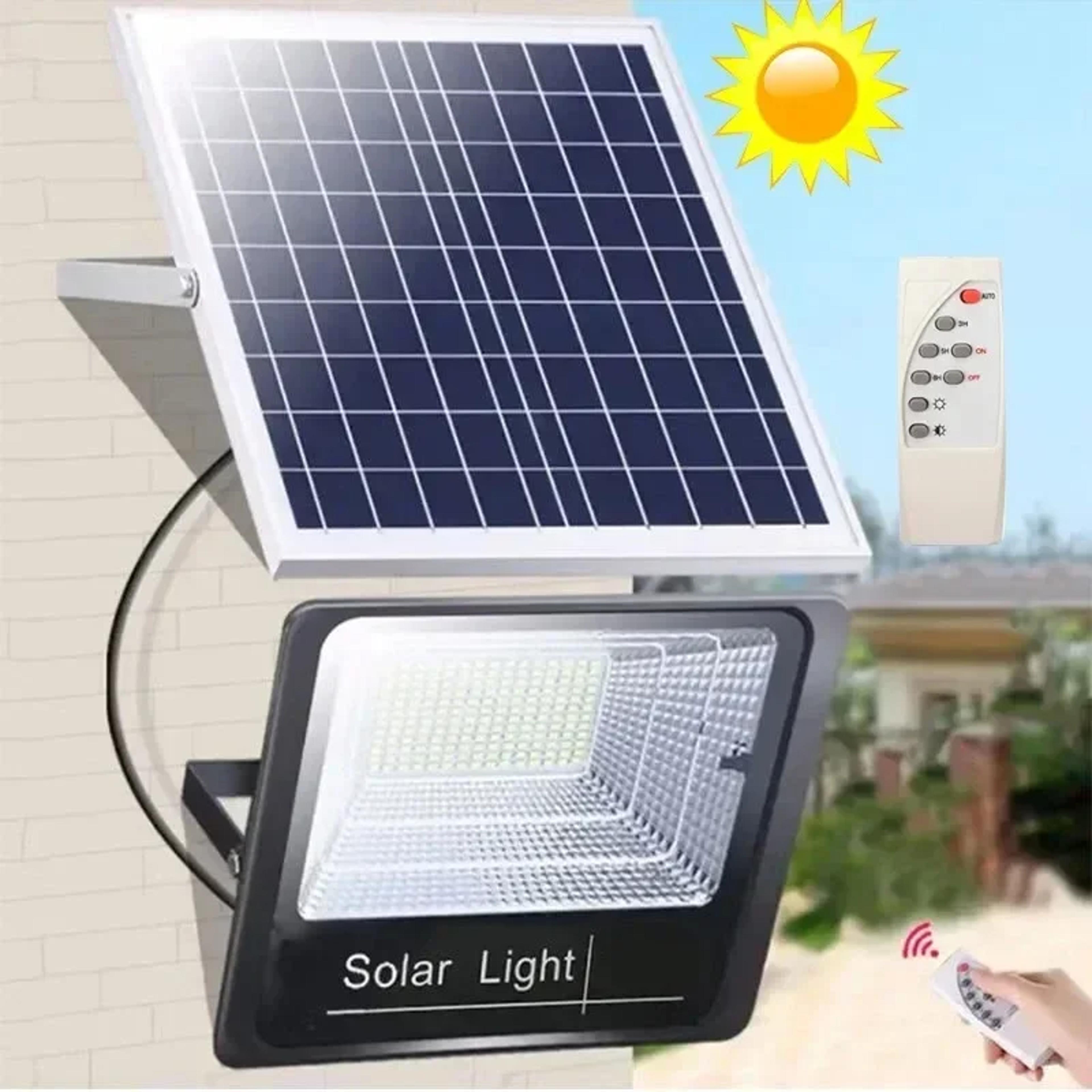 jvee solar flood light 30w ip67 outdoor solar light with remote control adjustable led spotlight