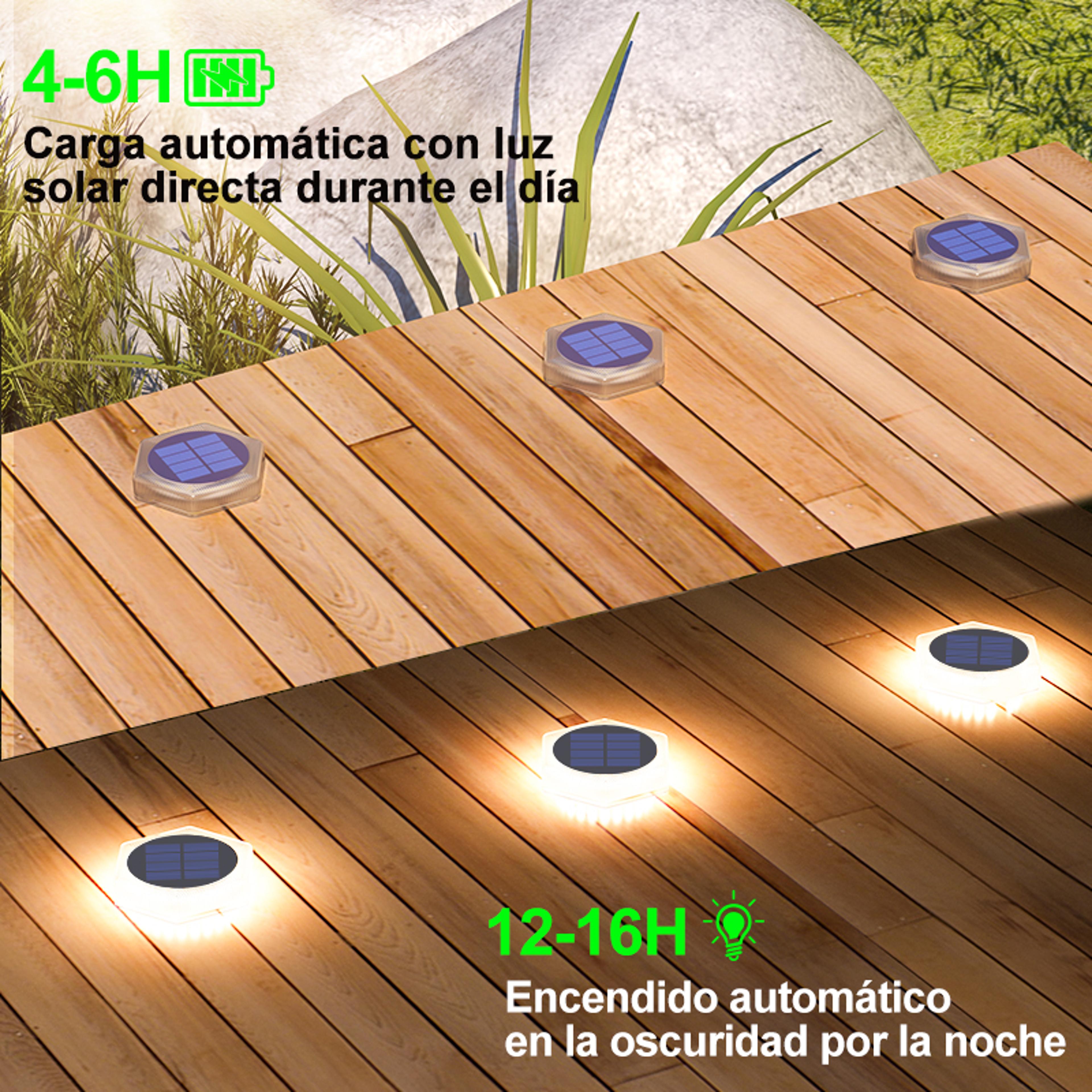 6 Pack Solar Driveway Lights IP68 Waterproof Solar Step Lights For Deck Stairs Fence And Pathway 1