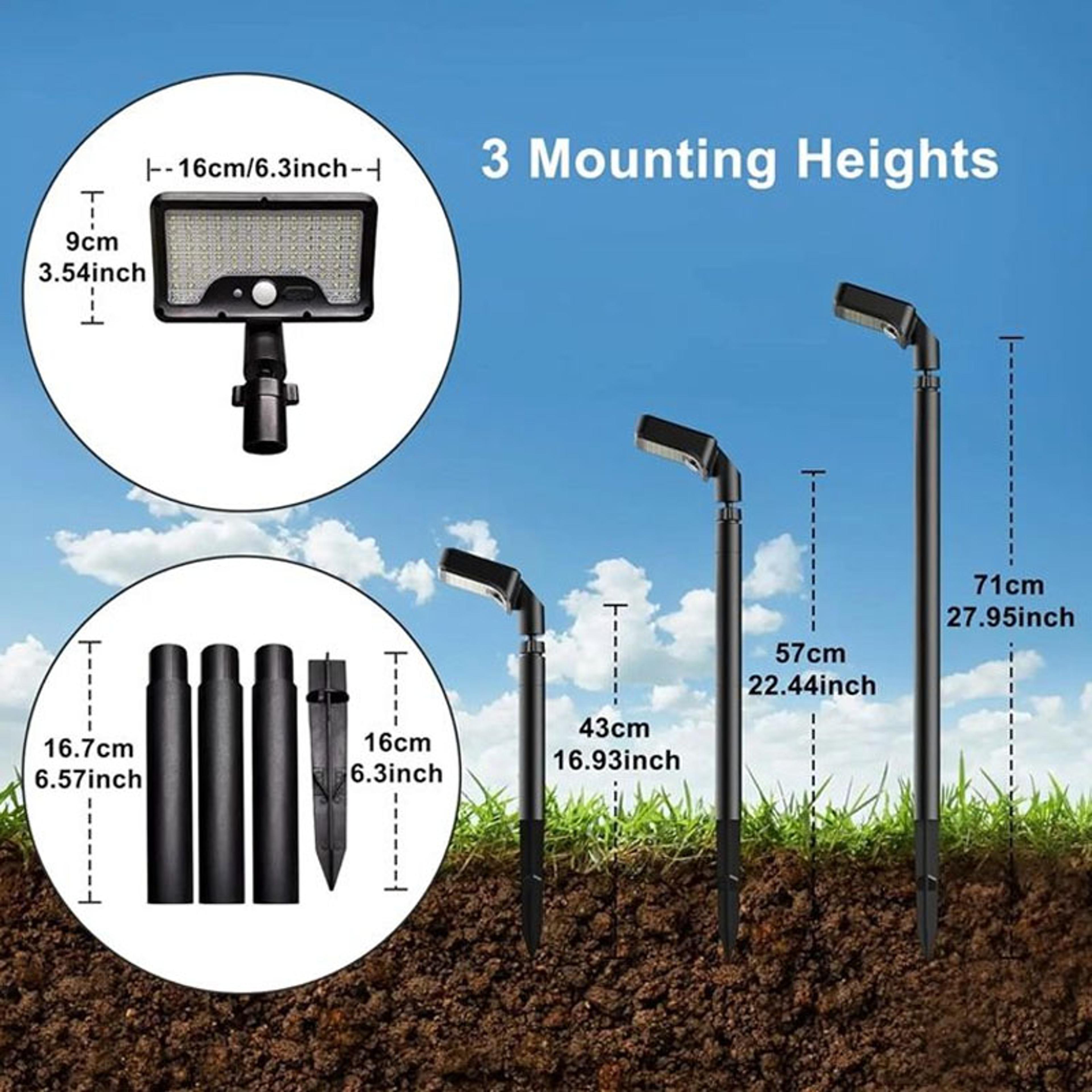 92 LED Solar Pathway Lights Motion Sensor Type C Rechargeable Adjustable Outdoor Garden Light 2