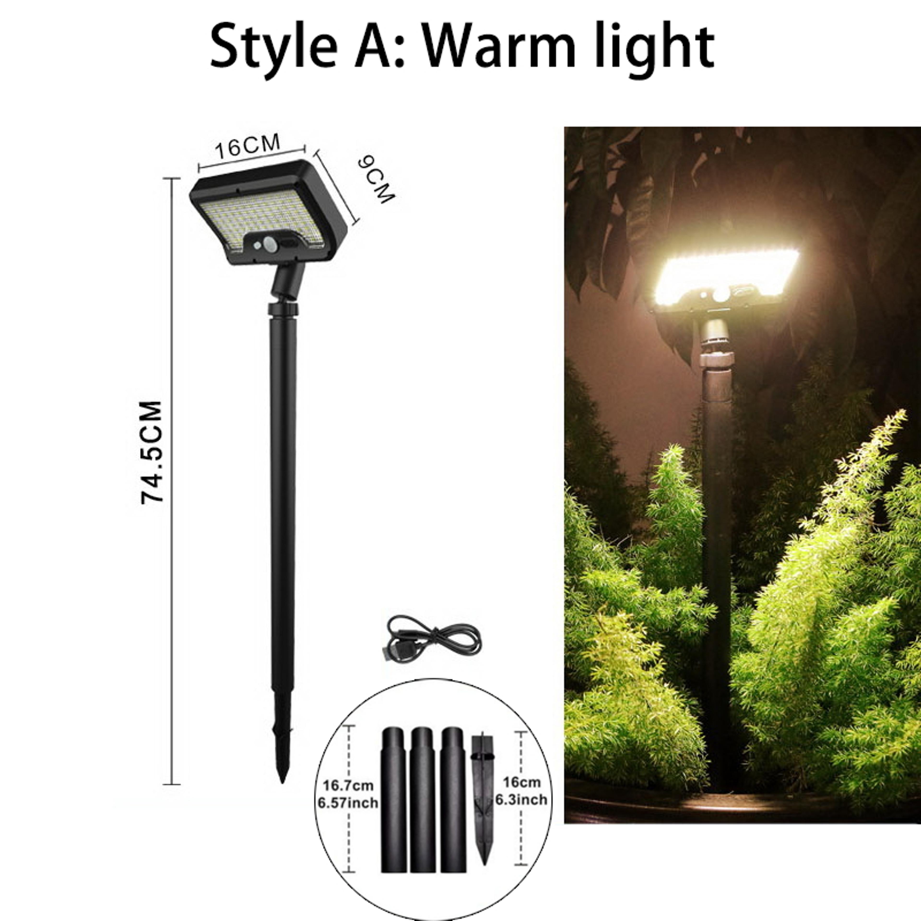 92 LED Solar Pathway Lights Motion Sensor Type C Rechargeable Adjustable Outdoor Garden Light 4