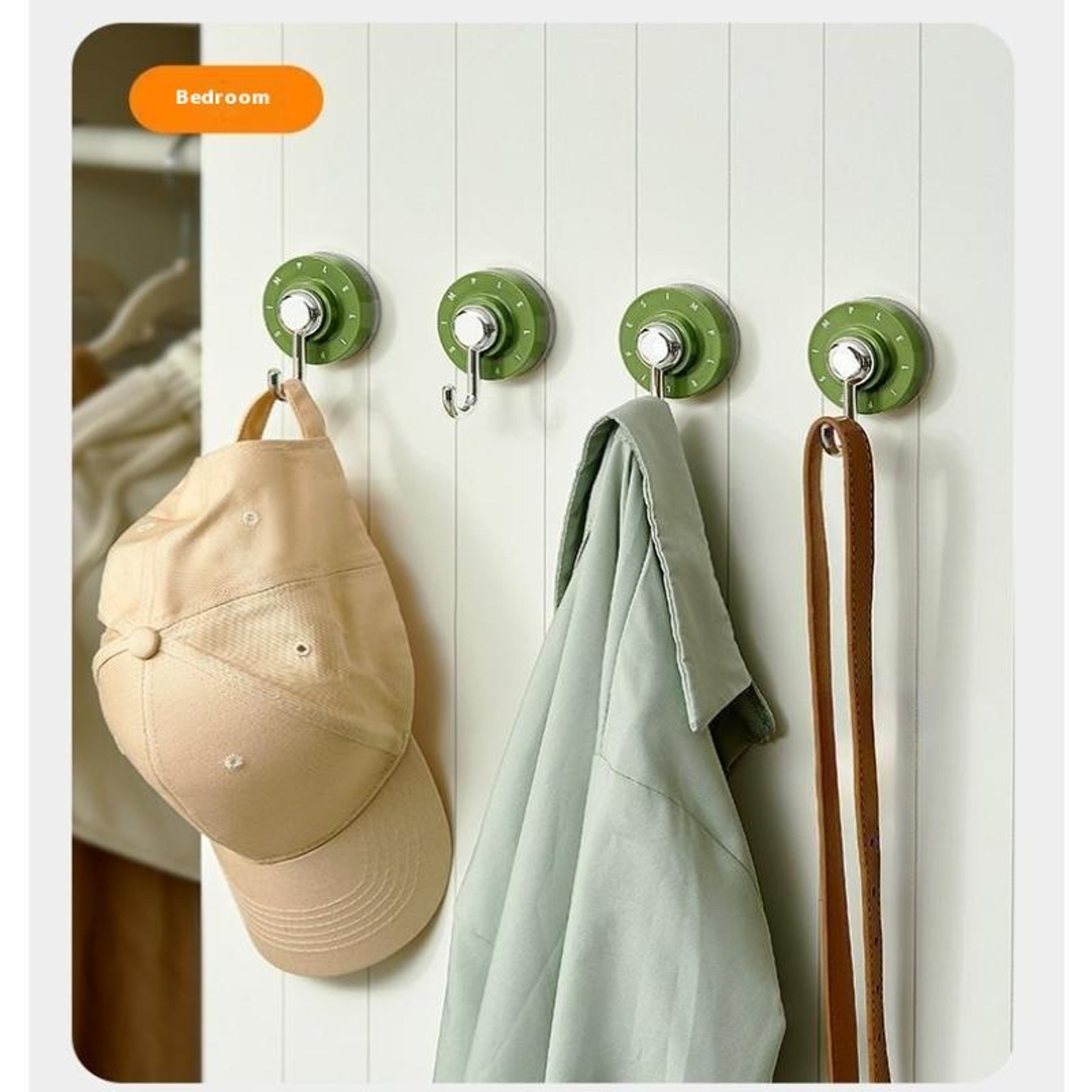 360 Rotating Adhesive Wall Hooks Waterproof No Drill Suction Storage Hooks 2