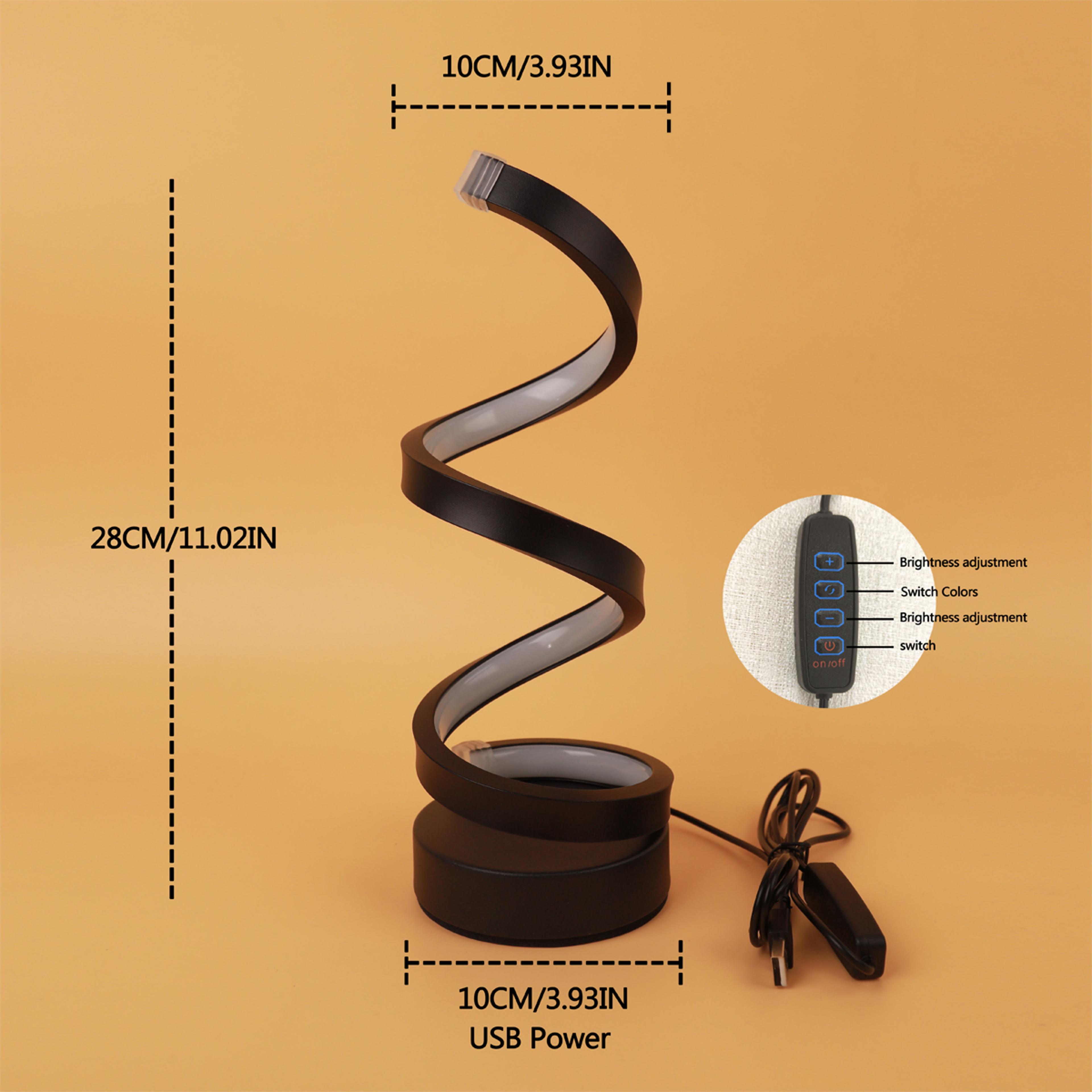 Modern Spiral Table Lamp LED Artistic Bedside Lamp For Living Room Bedroom Home Decor 3