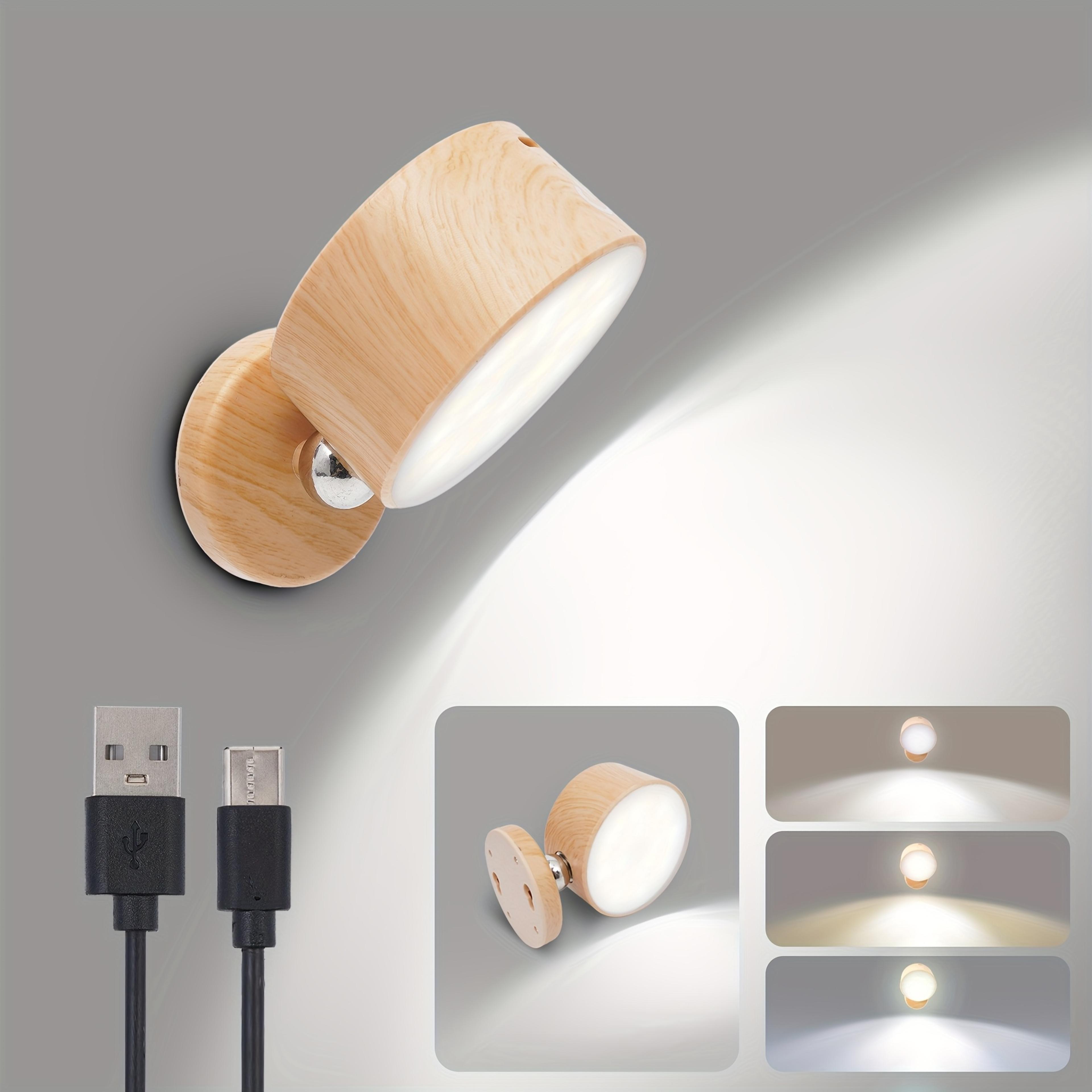 Rechargeable Magnetic Wall Light 360 Rotating Cordless Night Light With 3 Color Temperatures And Di 1