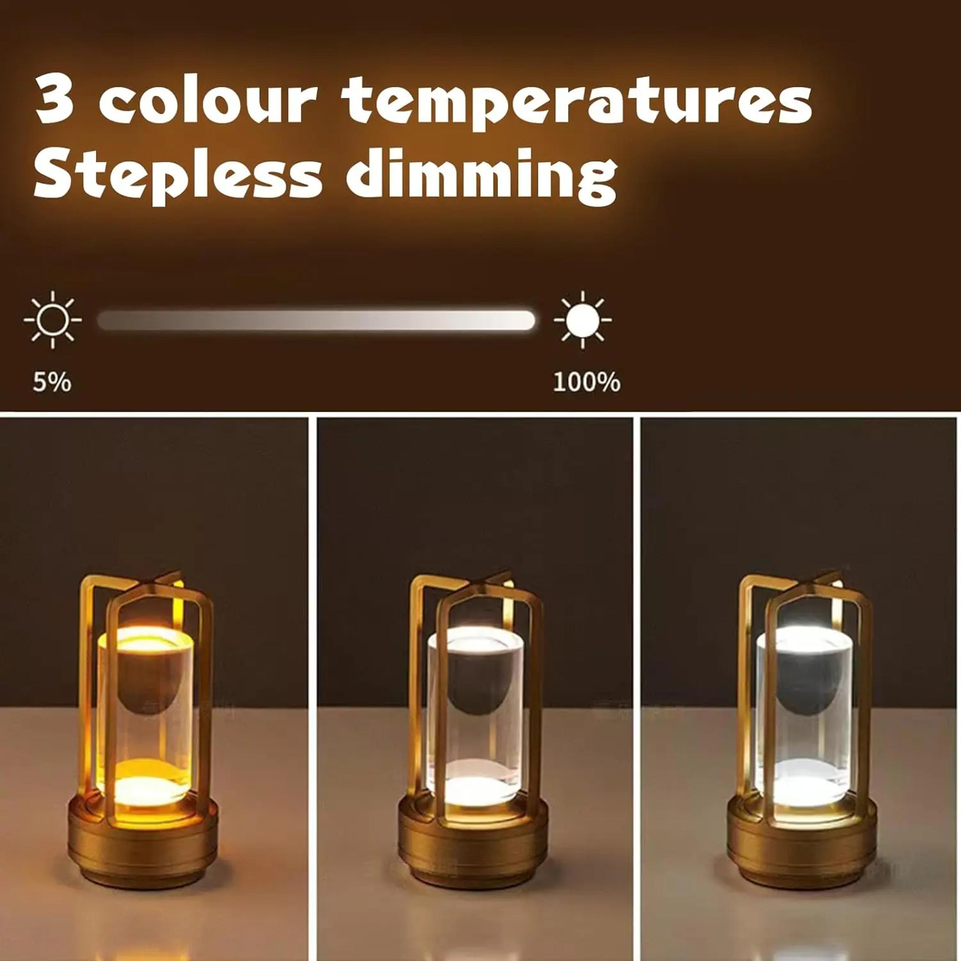 Rechargeable Wireless Table Lamp LED Touch Sensor Lamp Portable Dimmable Ambient Night Light 7