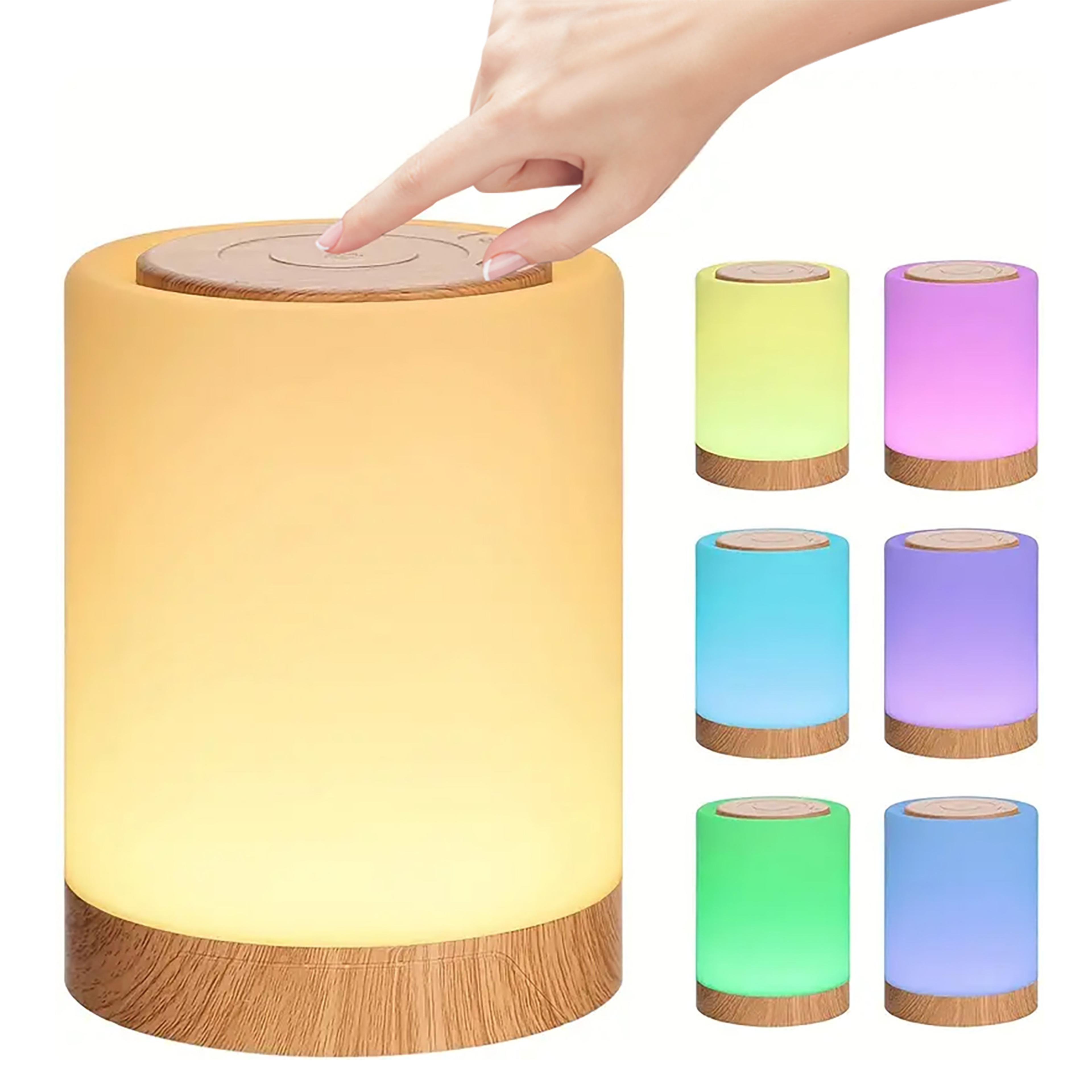 Smart RGB Night Light Touch Control Rechargeable Bedside Lamp For Kids Bedroom Camping 3