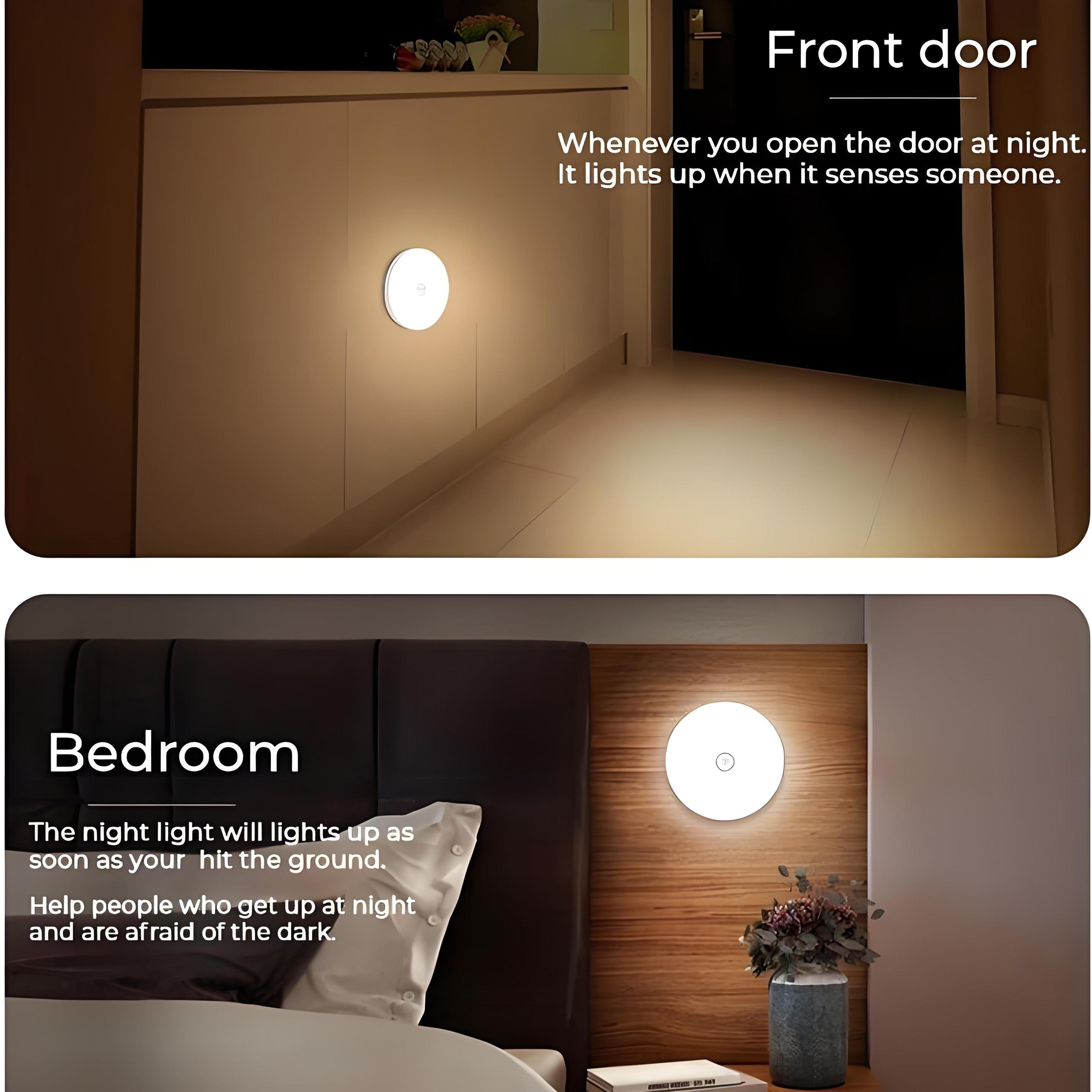 Wireless LED Motion Sensor Night Light 5 Pack USB Rechargeable Closet Cabinet Lights 3