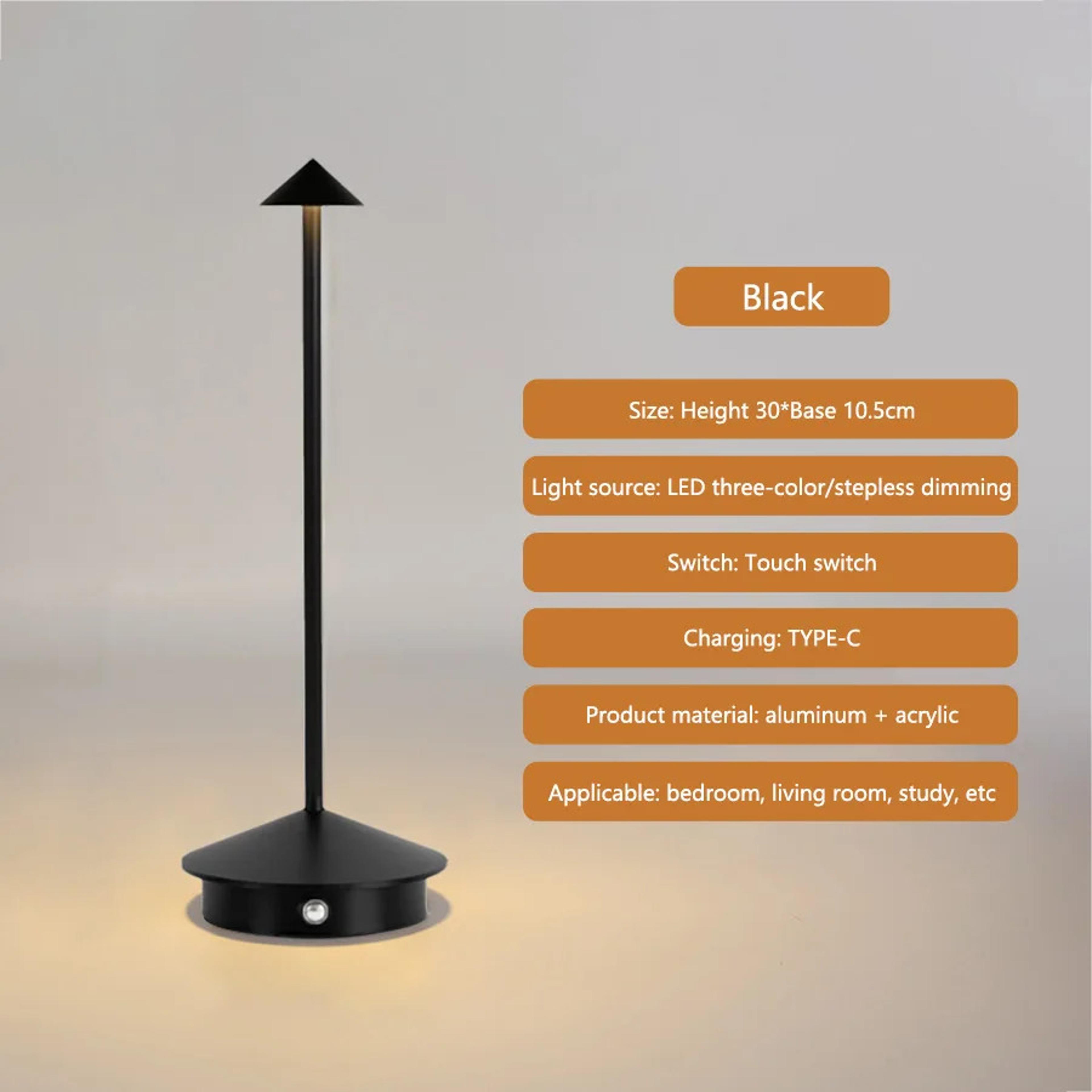 Pina Style Rechargeable Table Lamp Touch Control Cordless LED Dining And Desk Lamp 8