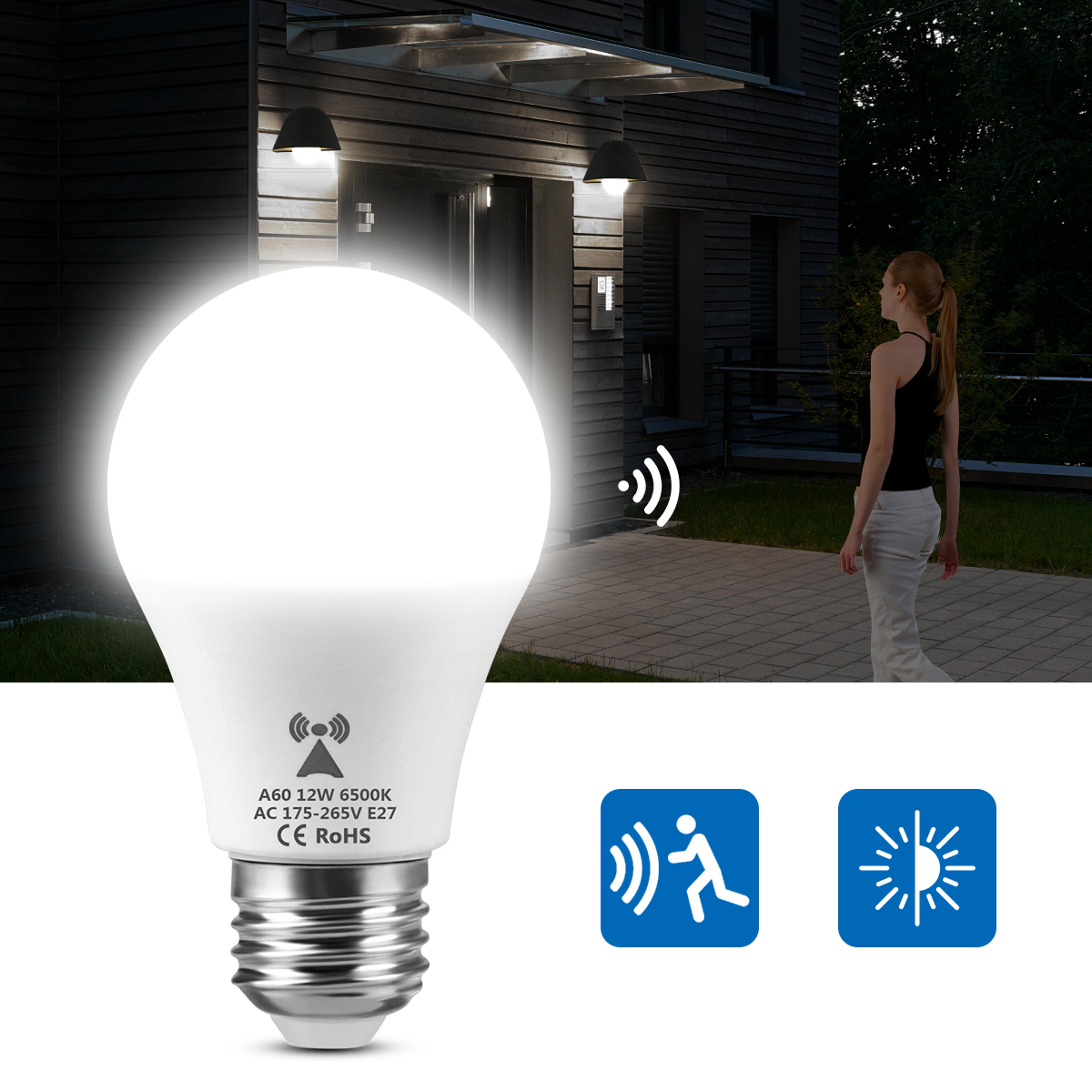 motion sensor light bulb e27 12w smart radar sensor light automatic night light