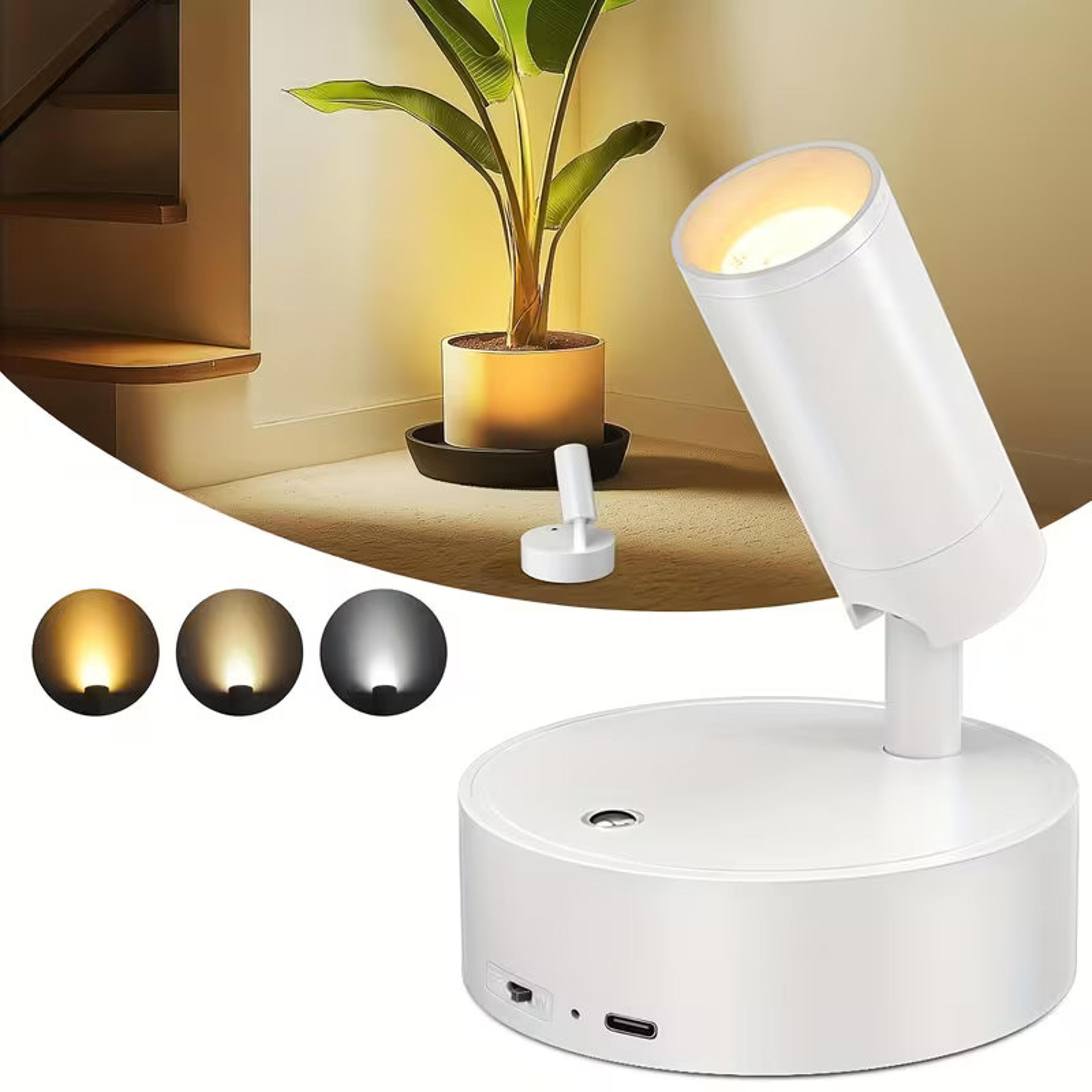 Magnetic Wall Lamp Rechargeable Night Light Wireless Adjustable Color LED Lamp 4
