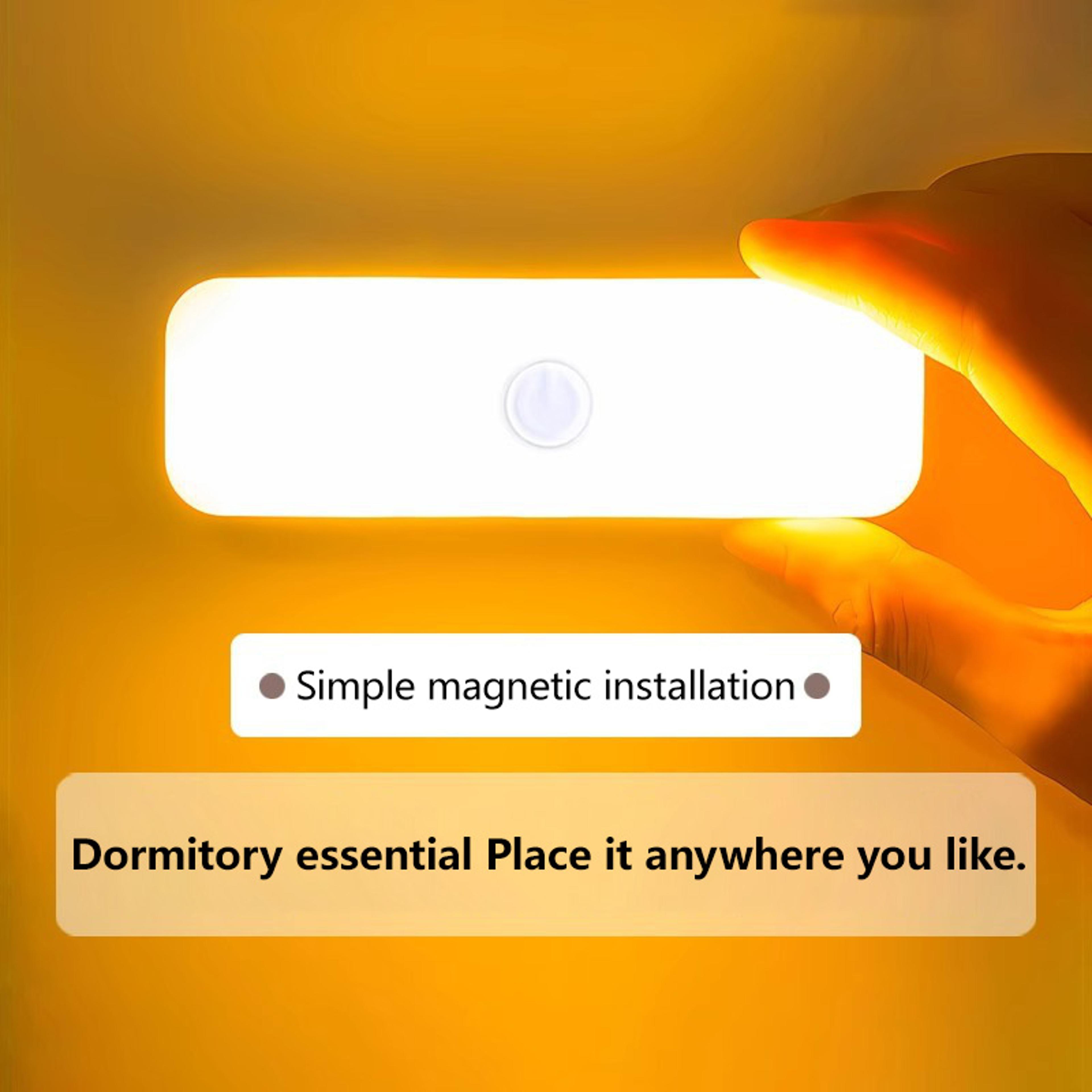 Magnetic Rechargeable Night Light LED Bedside Lamp With Touch Control 3 Color Eye Care Lighting 5