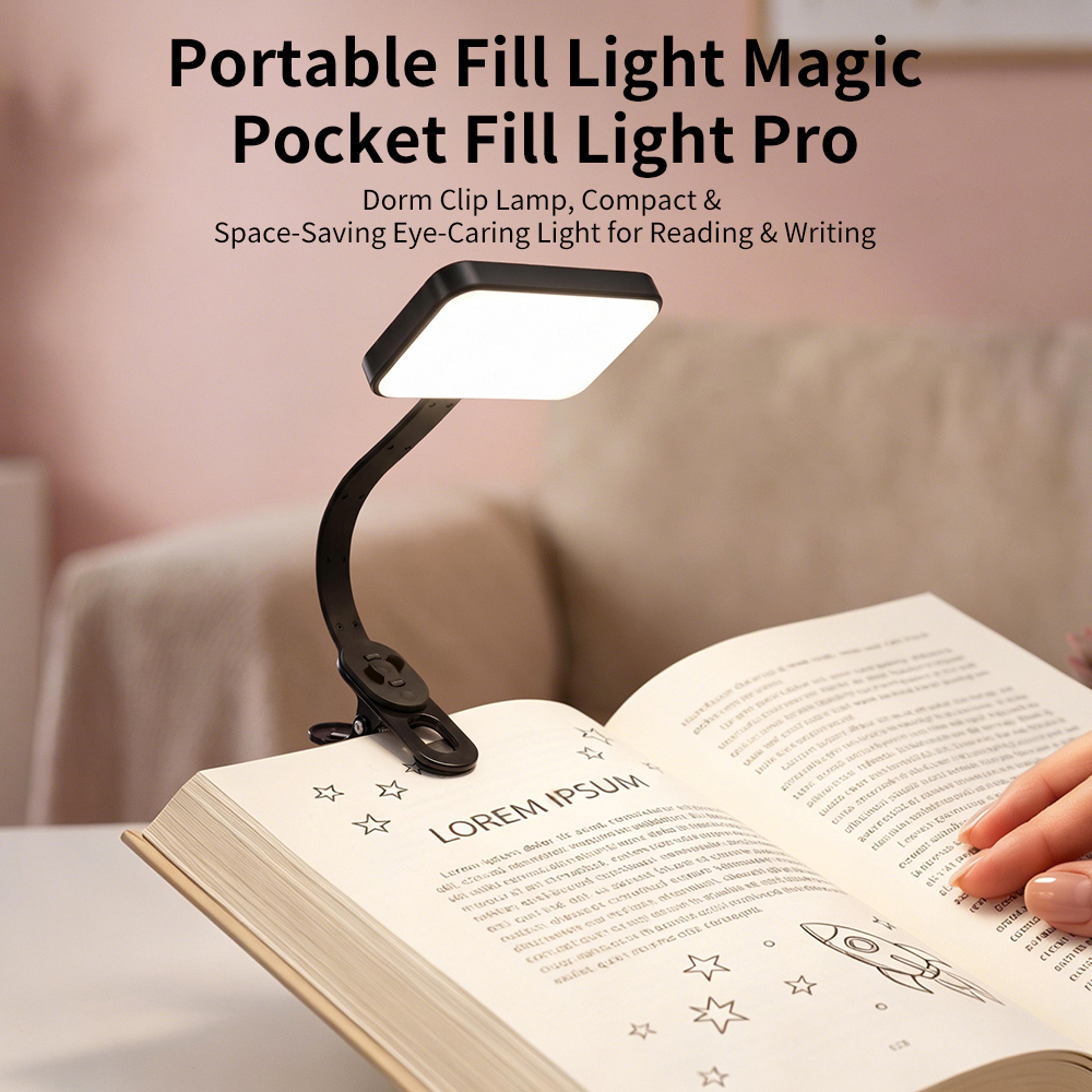 USB Rechargeable LED Book Light Clip On Dimmable Eye Care Reading Lamp 1