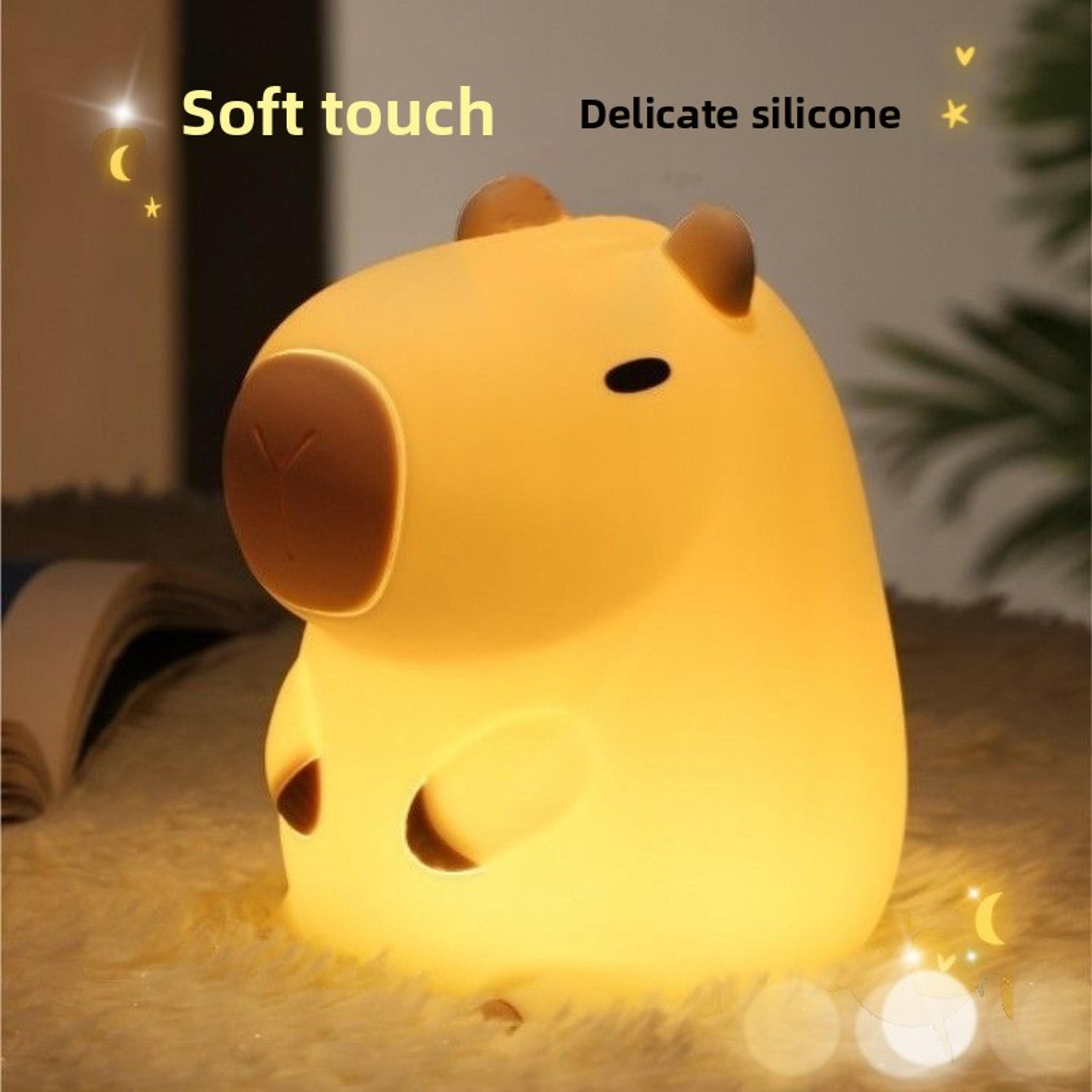 Cute Capybara Night Light Dimmable Battery Operated Kids Bedside Lamp For Nursery And Bedroom 2