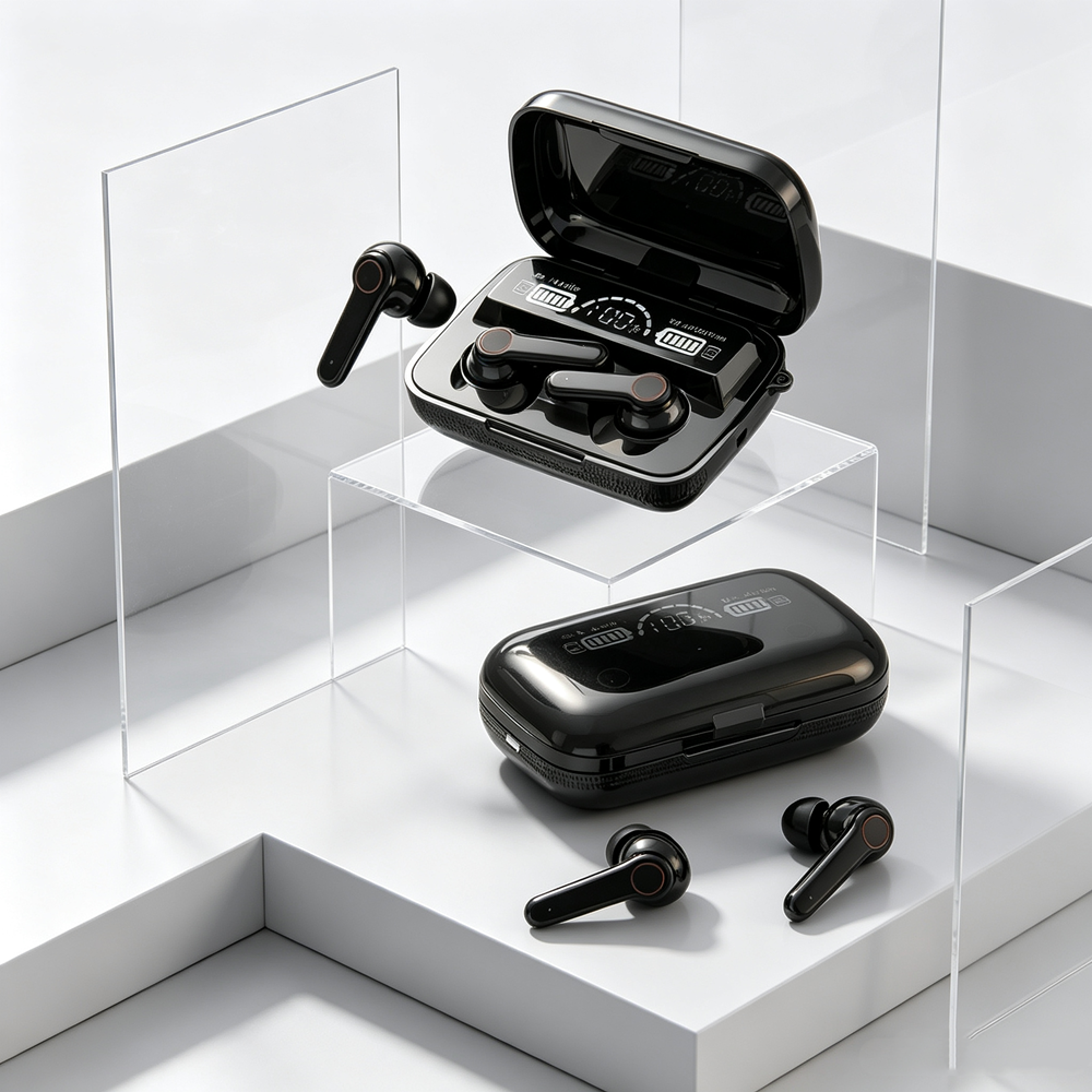 wireless gaming earbuds bluetooth 5.3 tws headphones with mic low latency 9d stereo sound