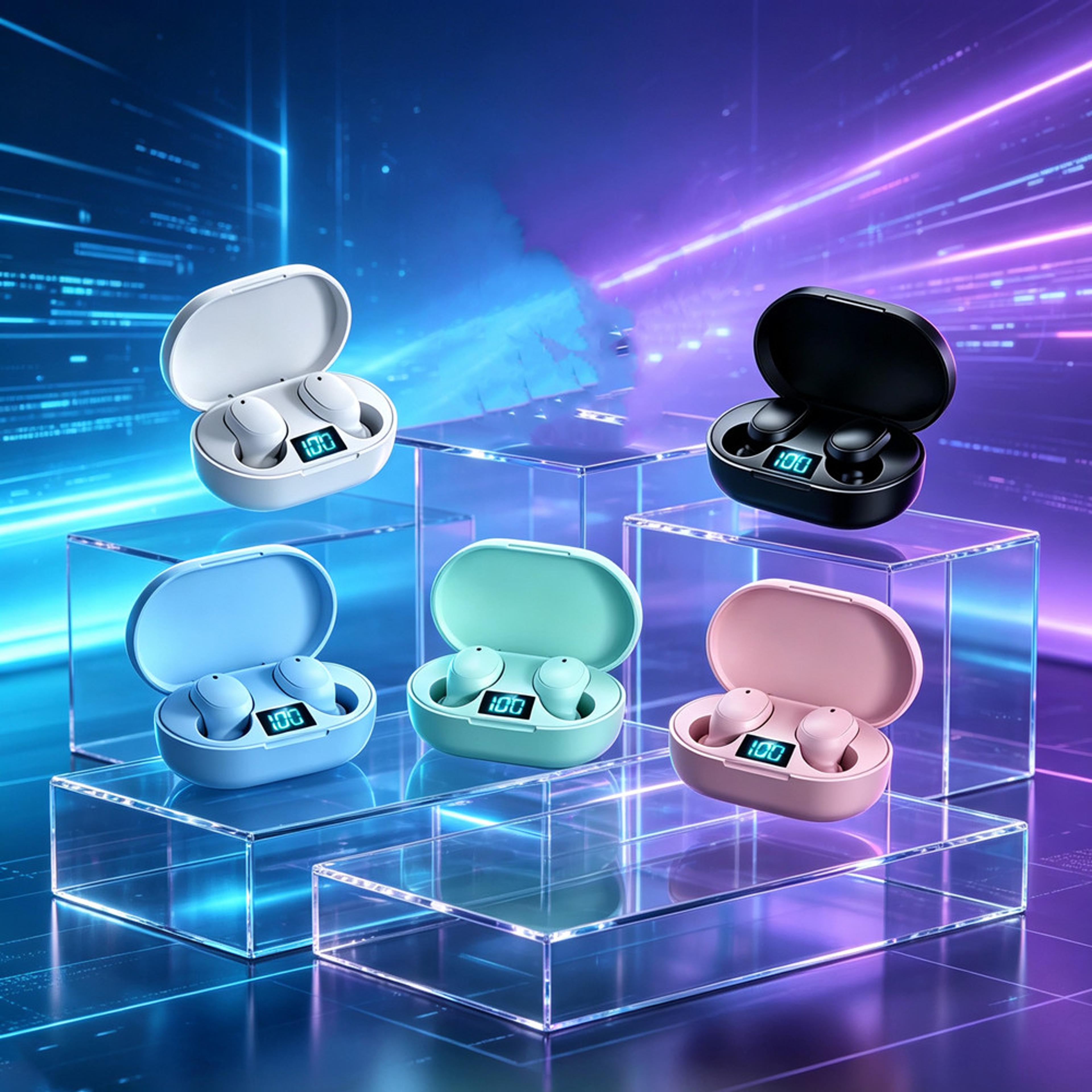 bluetooth 5.3 wireless earbuds noise cancelling headphones with microphone