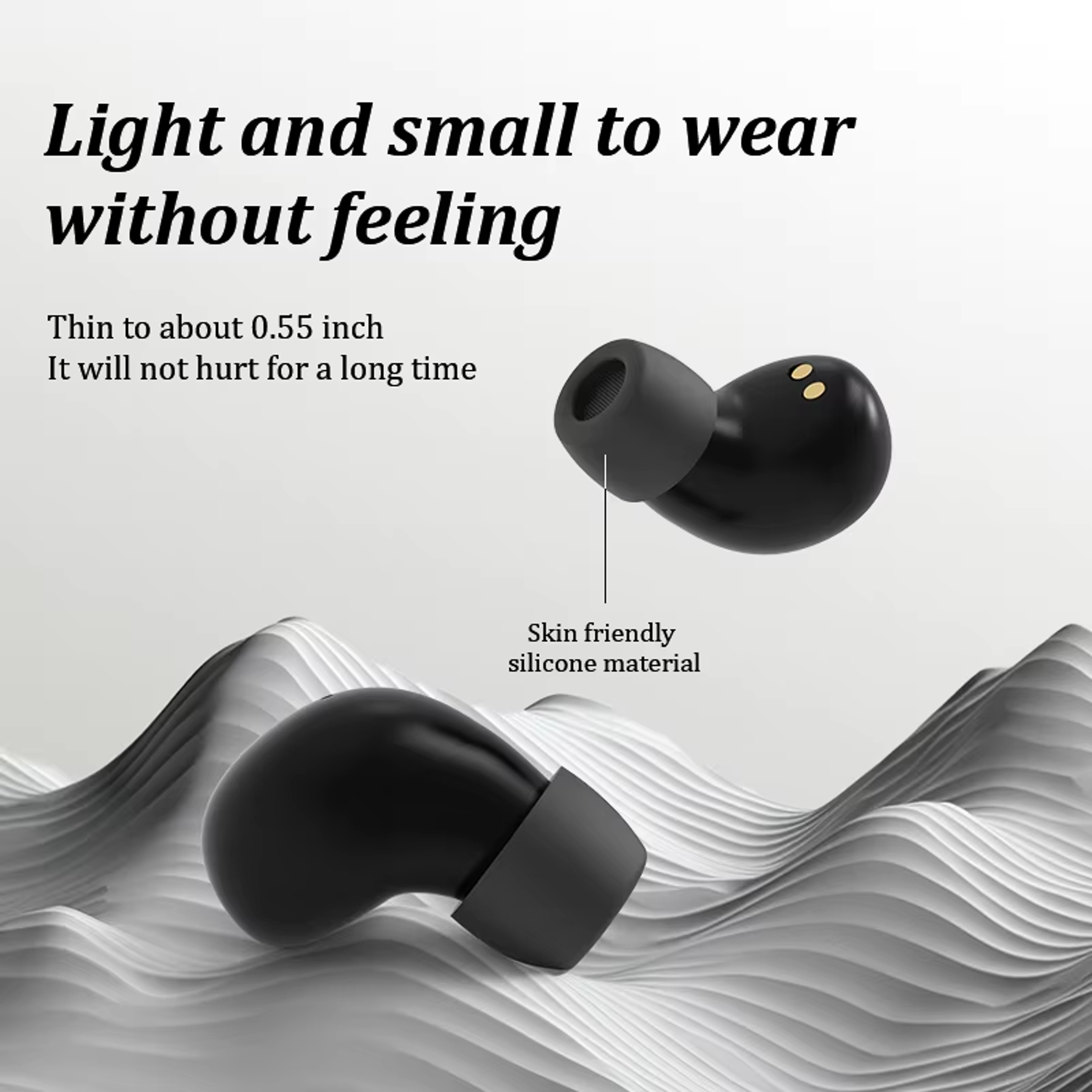Invisible Bluetooth Earbuds For Sleep Mini Wireless Earbuds With Noise Reduction 4