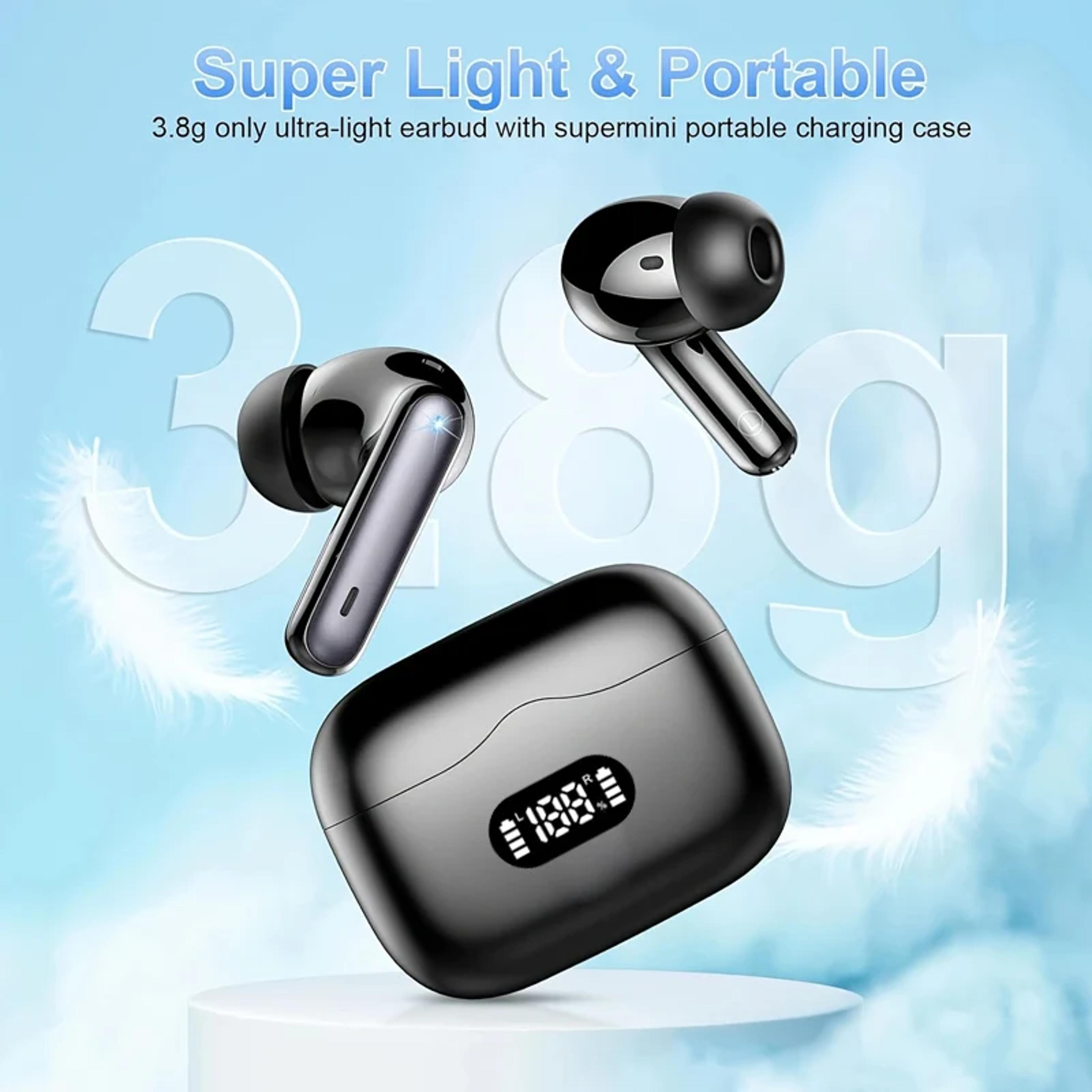 SoundShield Pro Noise Cancelling Earbuds With Bluetooth 53 LED Display  Transparency Mode 3