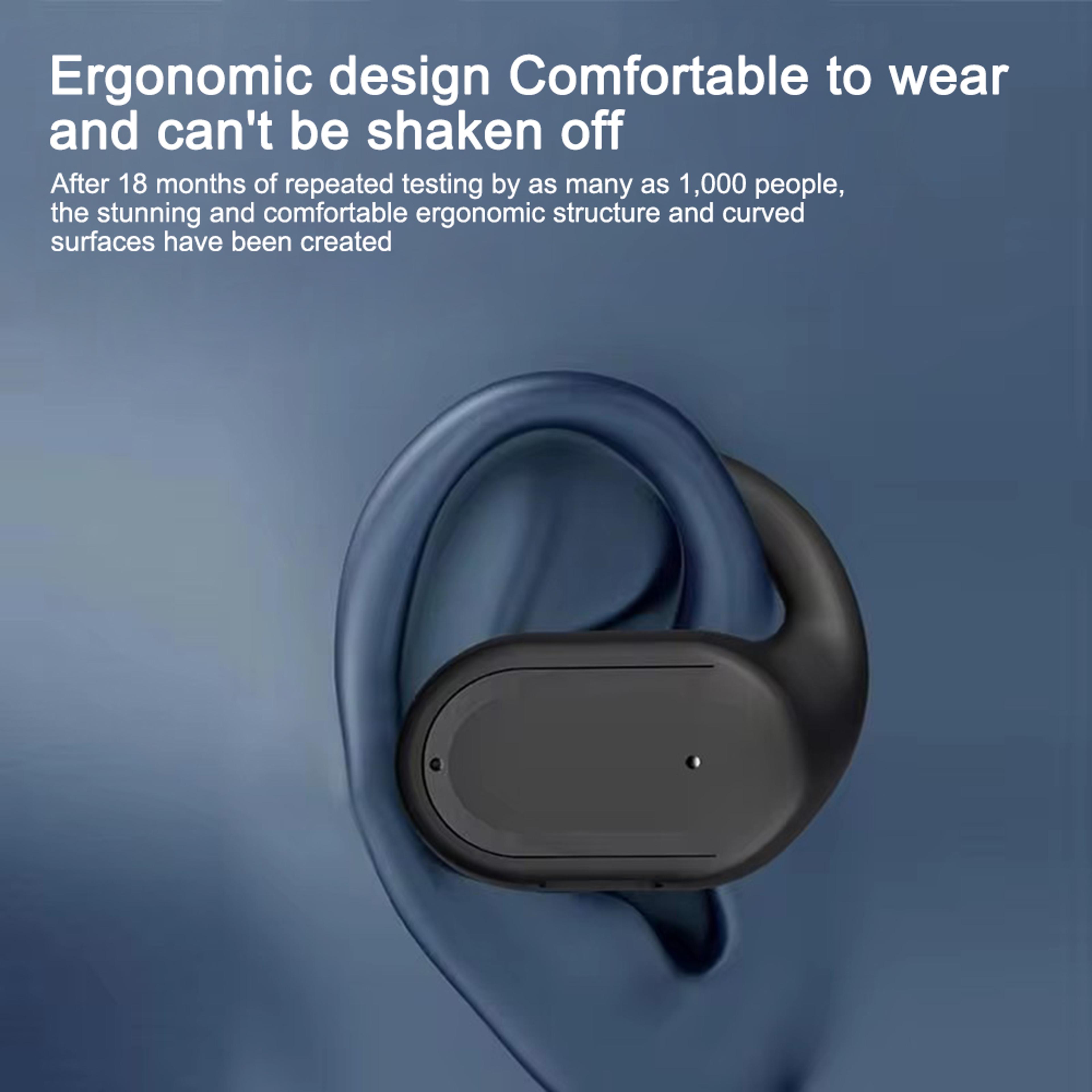 Bluetooth 54 Ear Hook Wireless Earbuds With Noise Cancelling HiFi Stereo  Waterproof Sports Headpho 4
