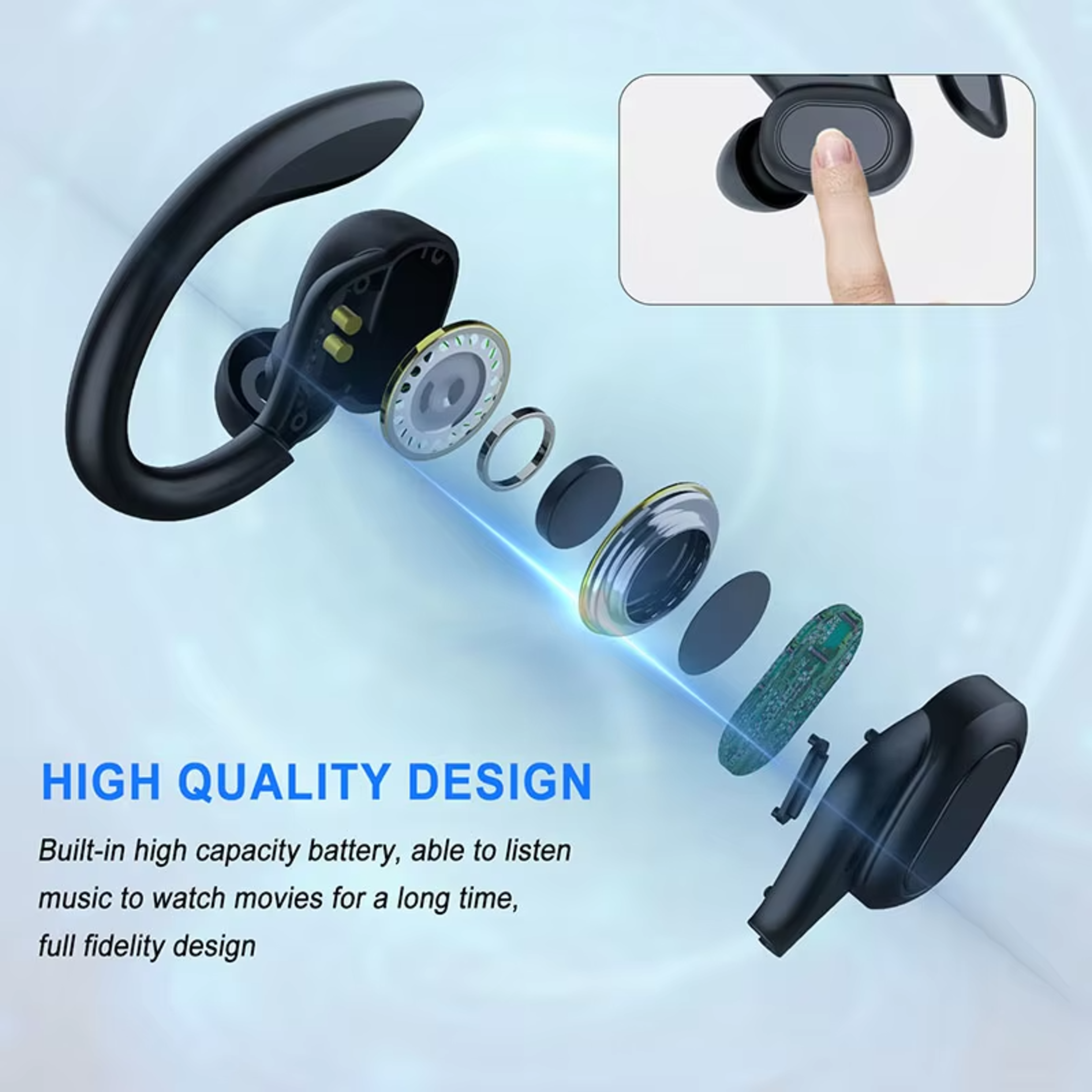 Wireless Bluetooth Earbuds With Noise Cancelling  LED Display For Sports And Everyday Use 3