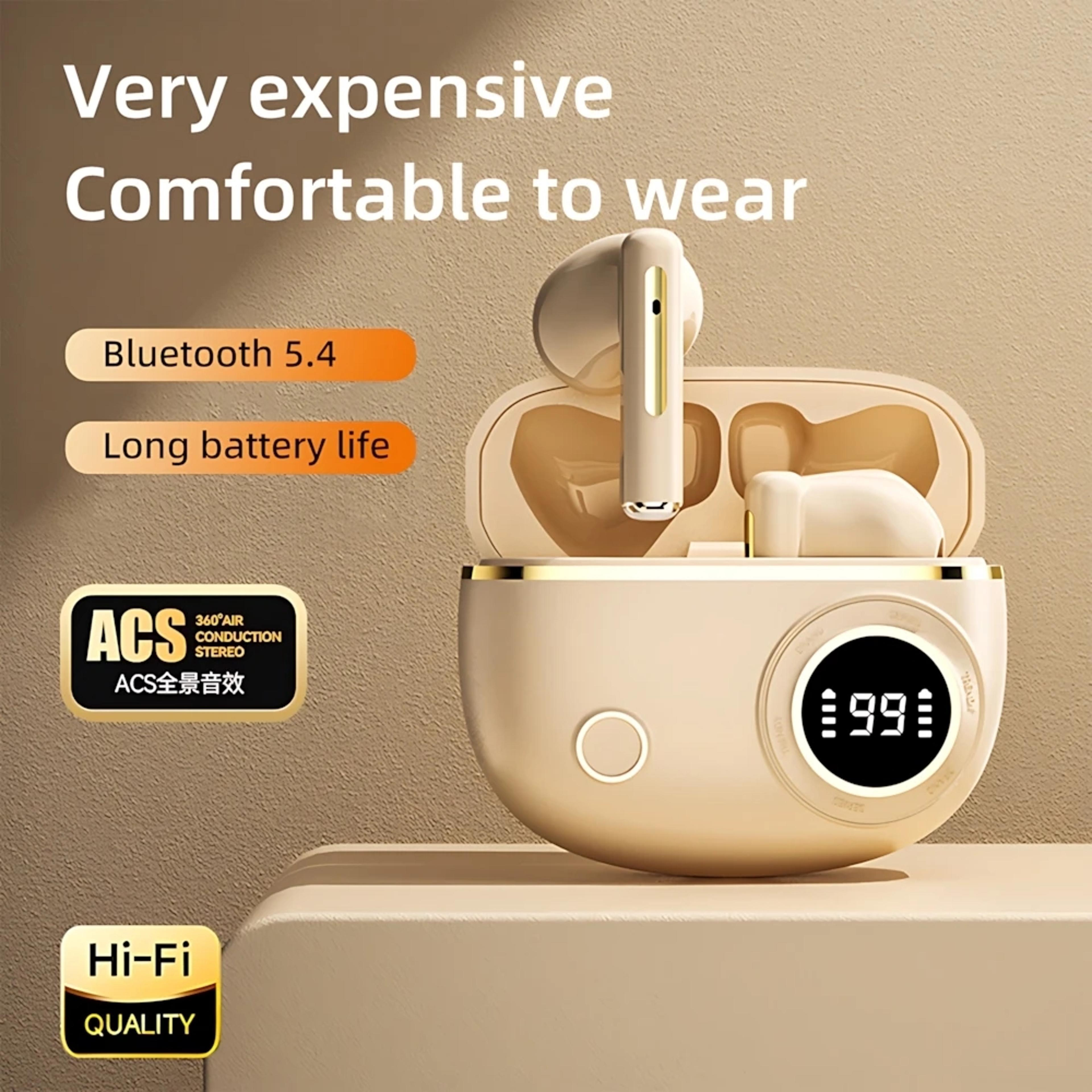 Bluetooth 53 Wireless Earbuds With HiFi Stereo Touch Control  Mic For Gaming Sports And Calls 1