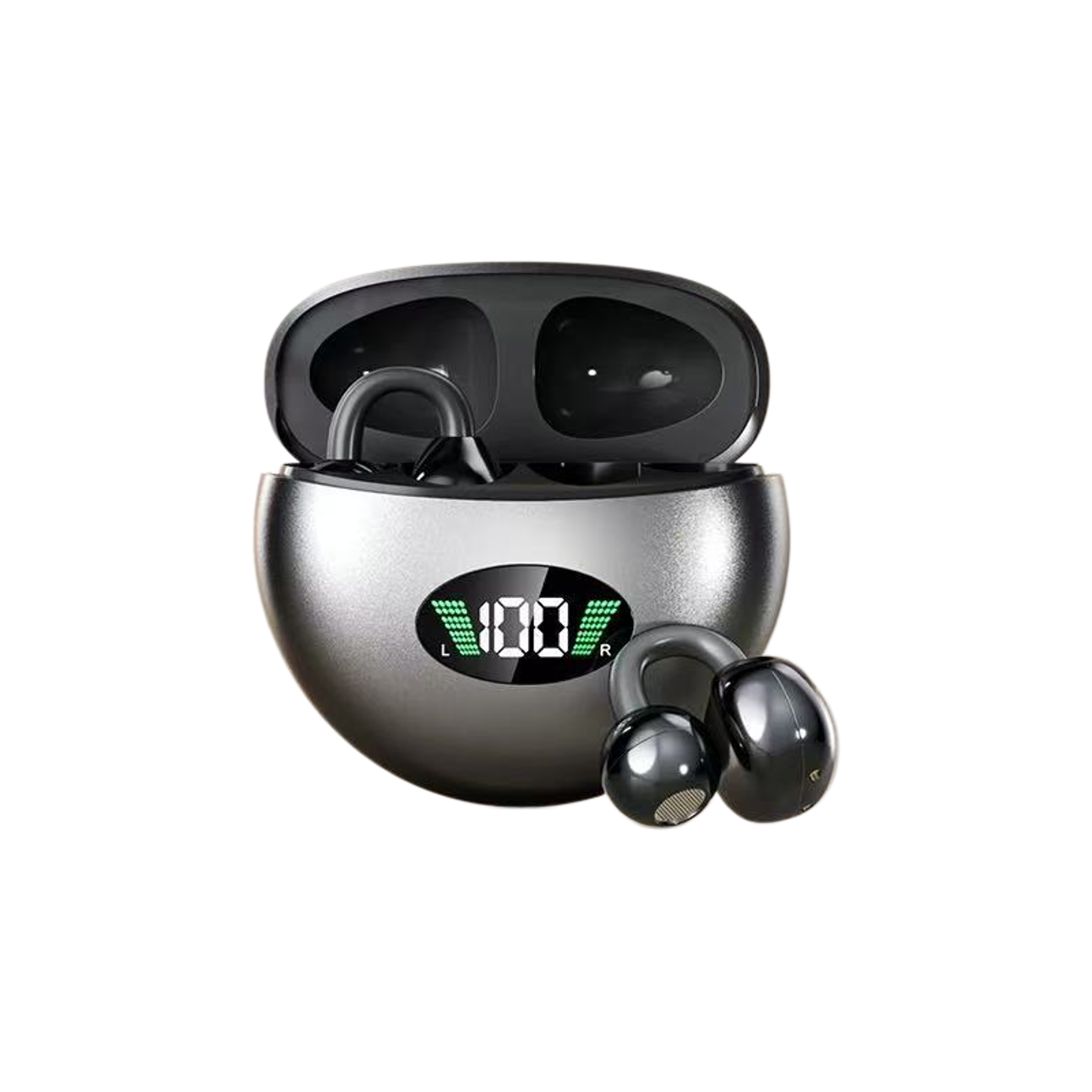 Open Ear Bluetooth Earbuds 54 Wireless Ear Clip Headphones With ENC  LED Display 7