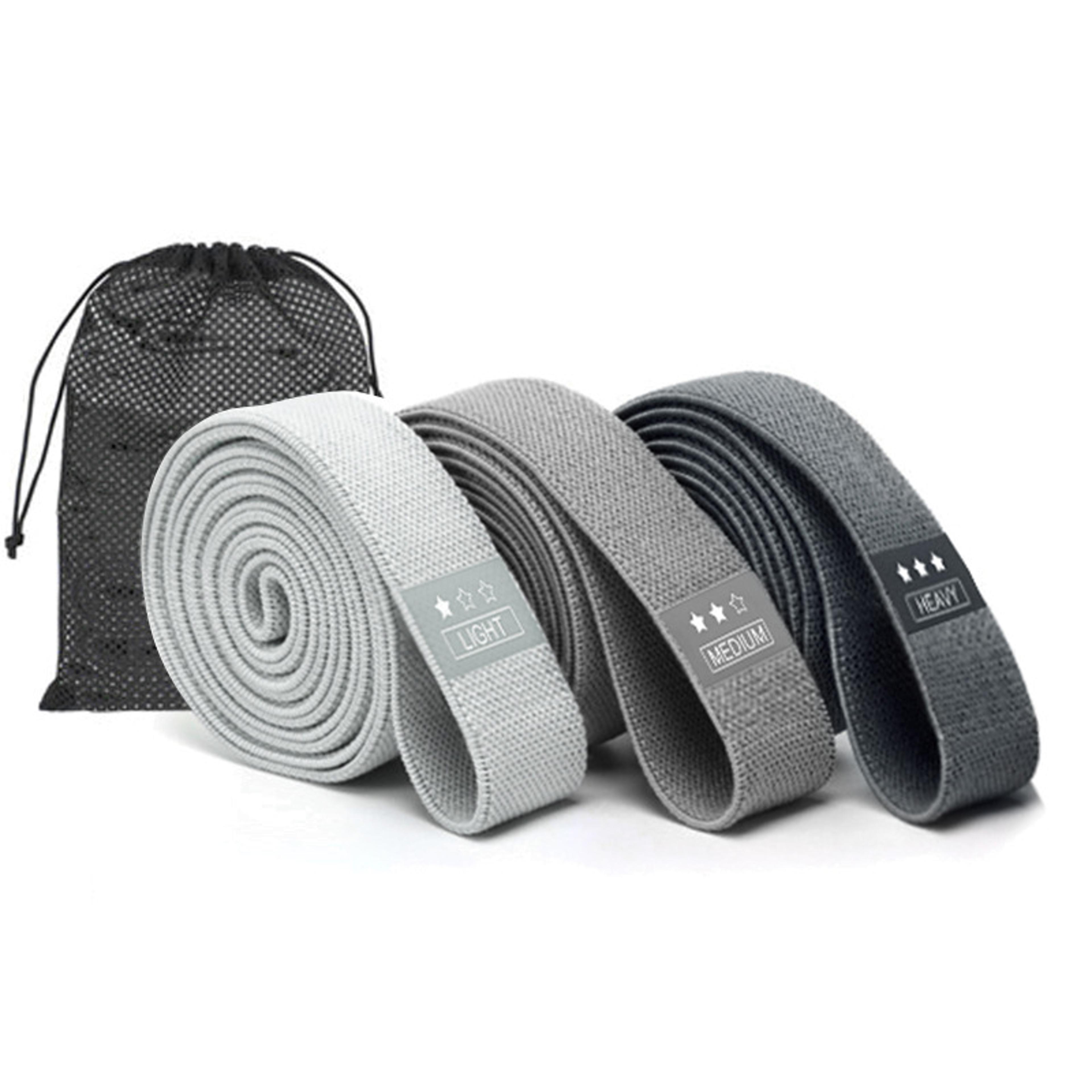 FlexFit Fabric Resistance Bands Set For Glute Hip  Leg Strength Training 7