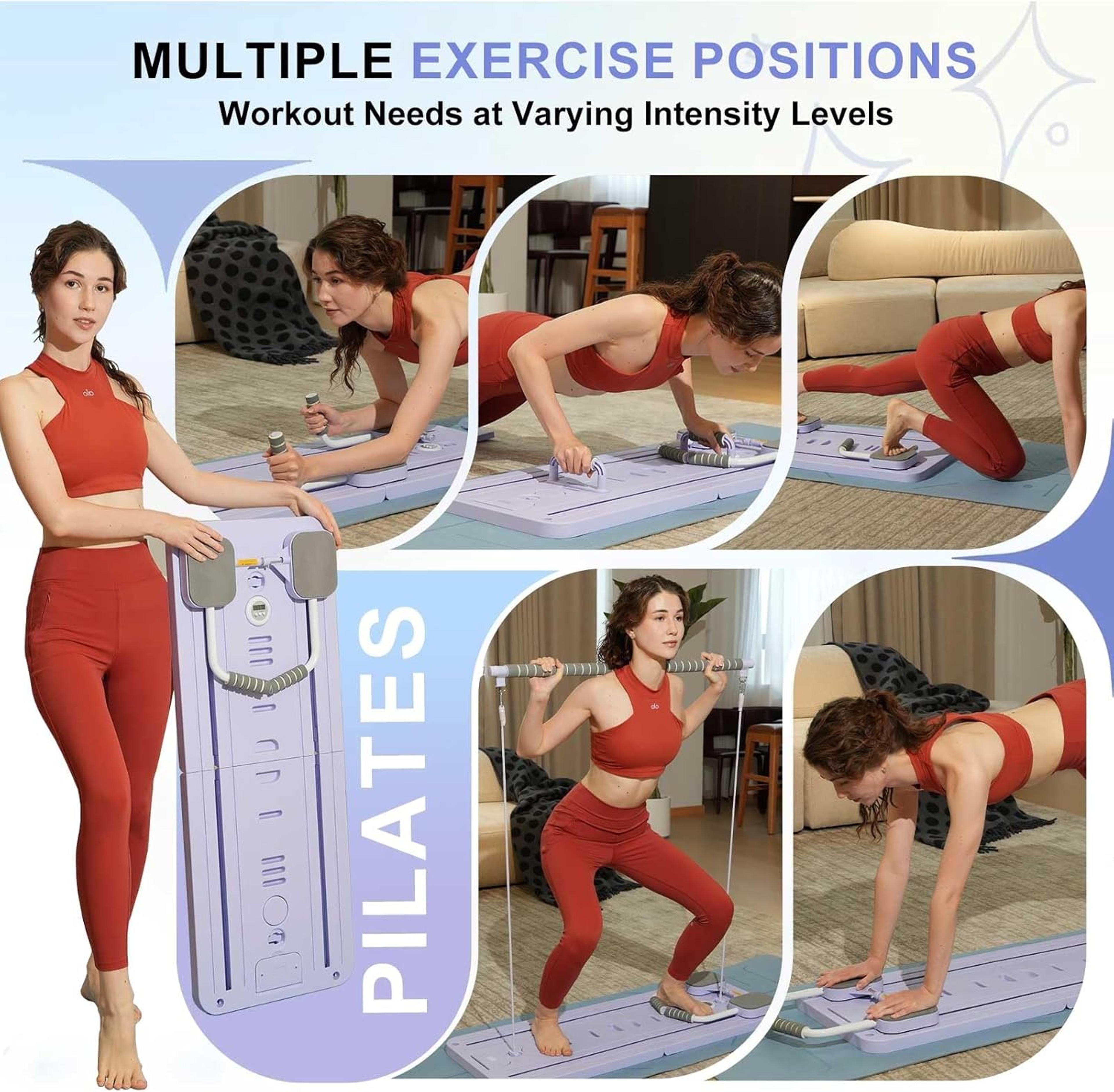 CoreFlex Pilates Board With Resistance Bands For Full Body Home Gym Workout 3