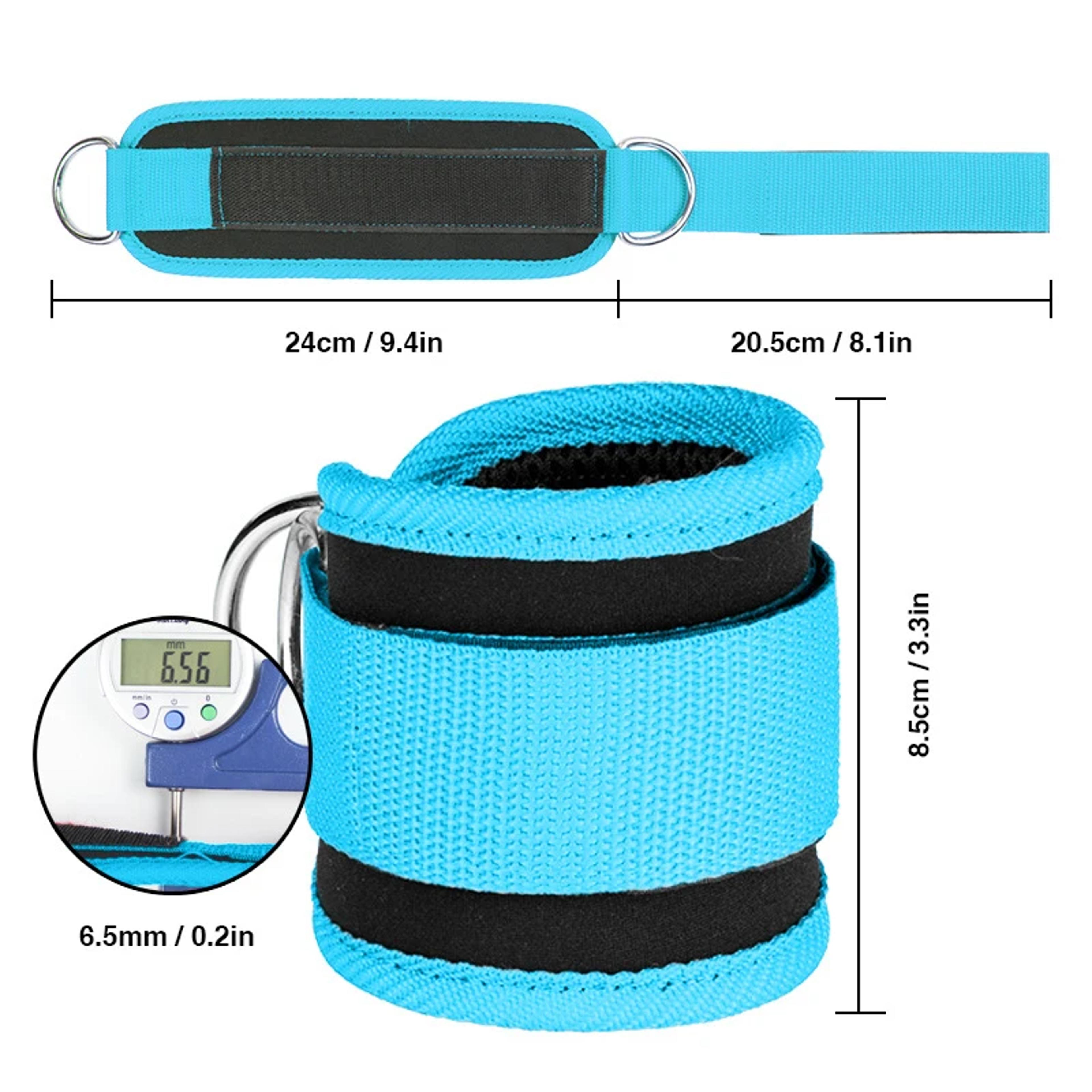 ProFit Ankle Straps For Cable Machine Double D Ring Gym Ankle Cuffs For Glute  Leg Training 4