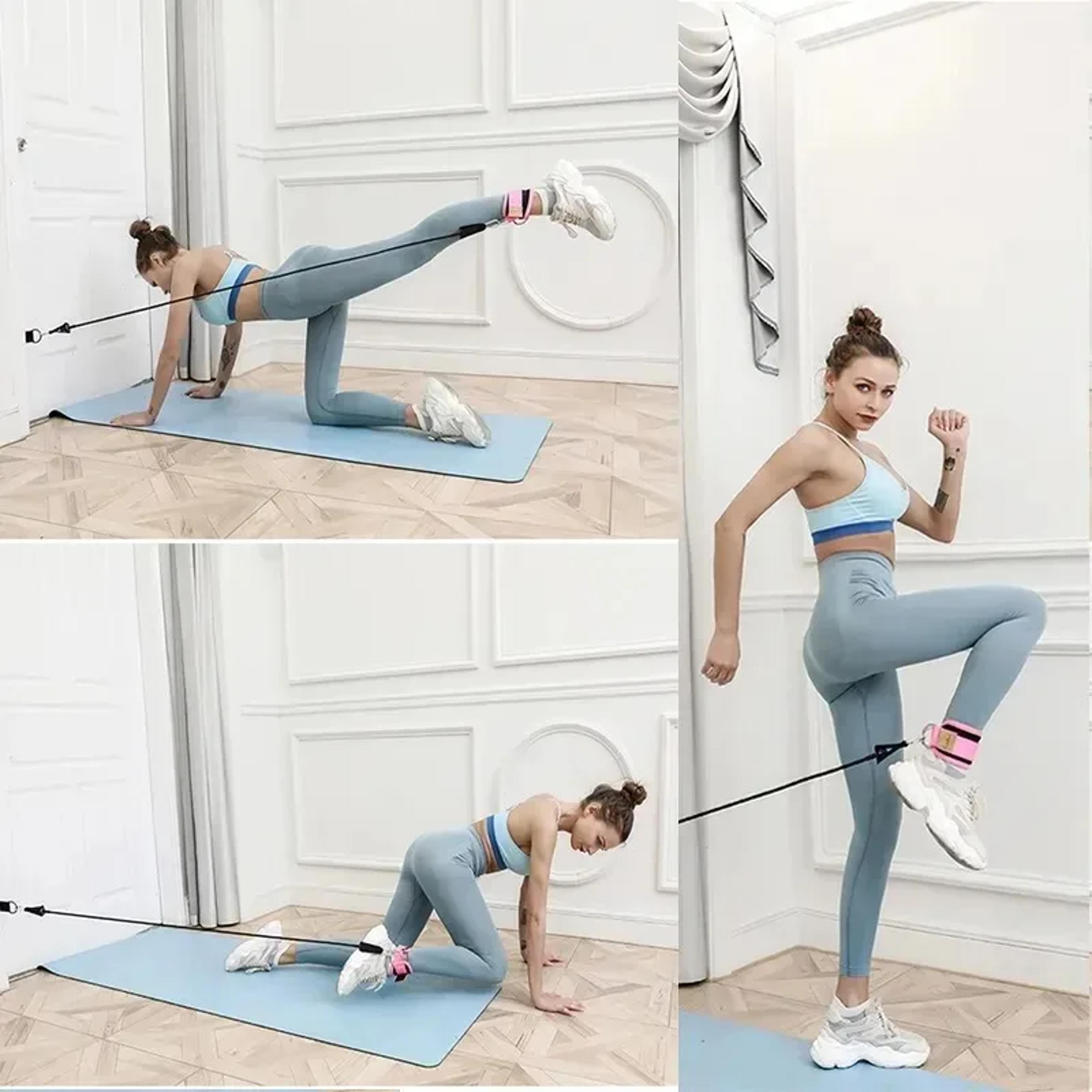 ProFit Ankle Straps For Cable Machine Double D Ring Gym Ankle Cuffs For Glute  Leg Training 7