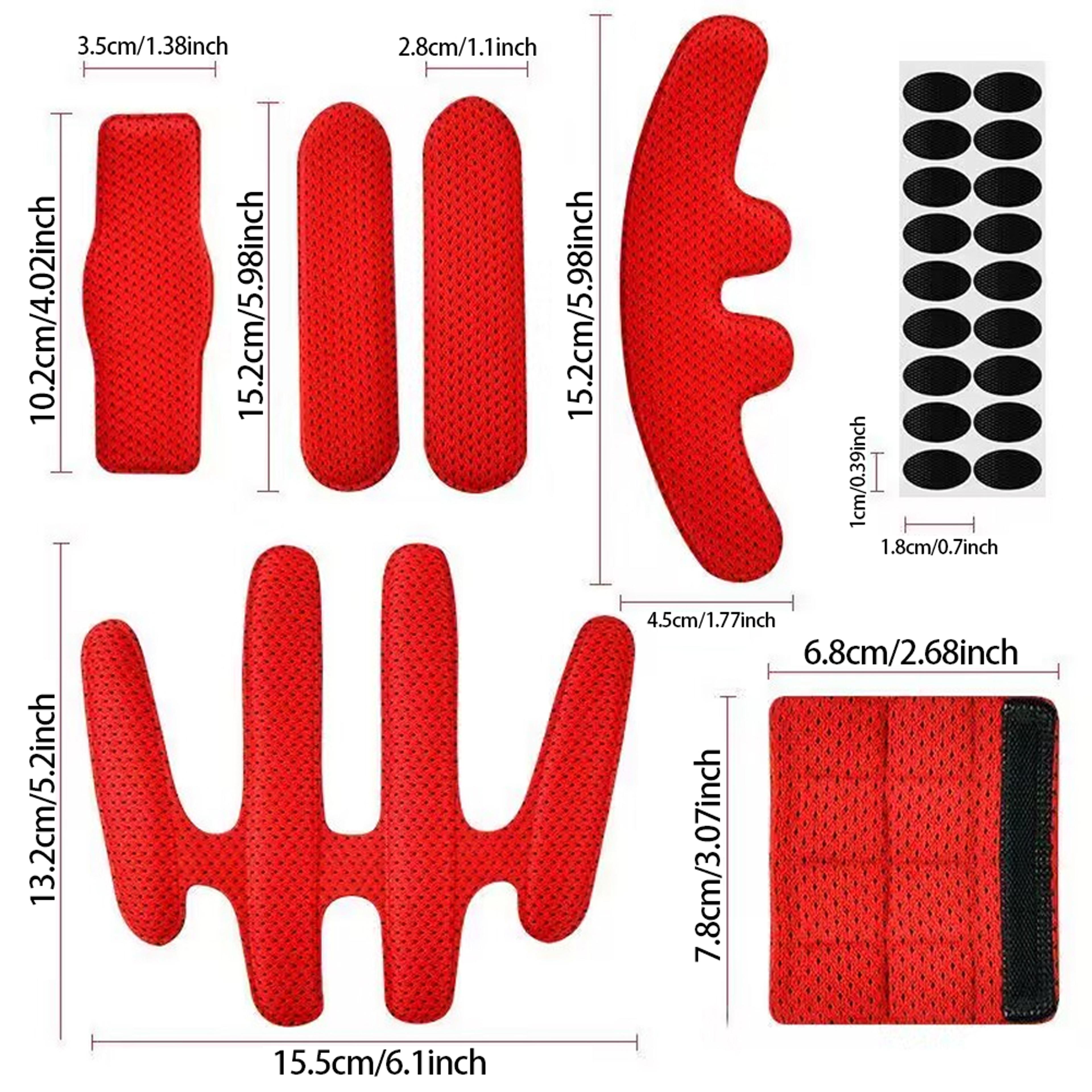 Universal Helmet Replacement Pads Set 24PCS Quick Dry Motorcycle  Bike Helmet Foam Liner 4