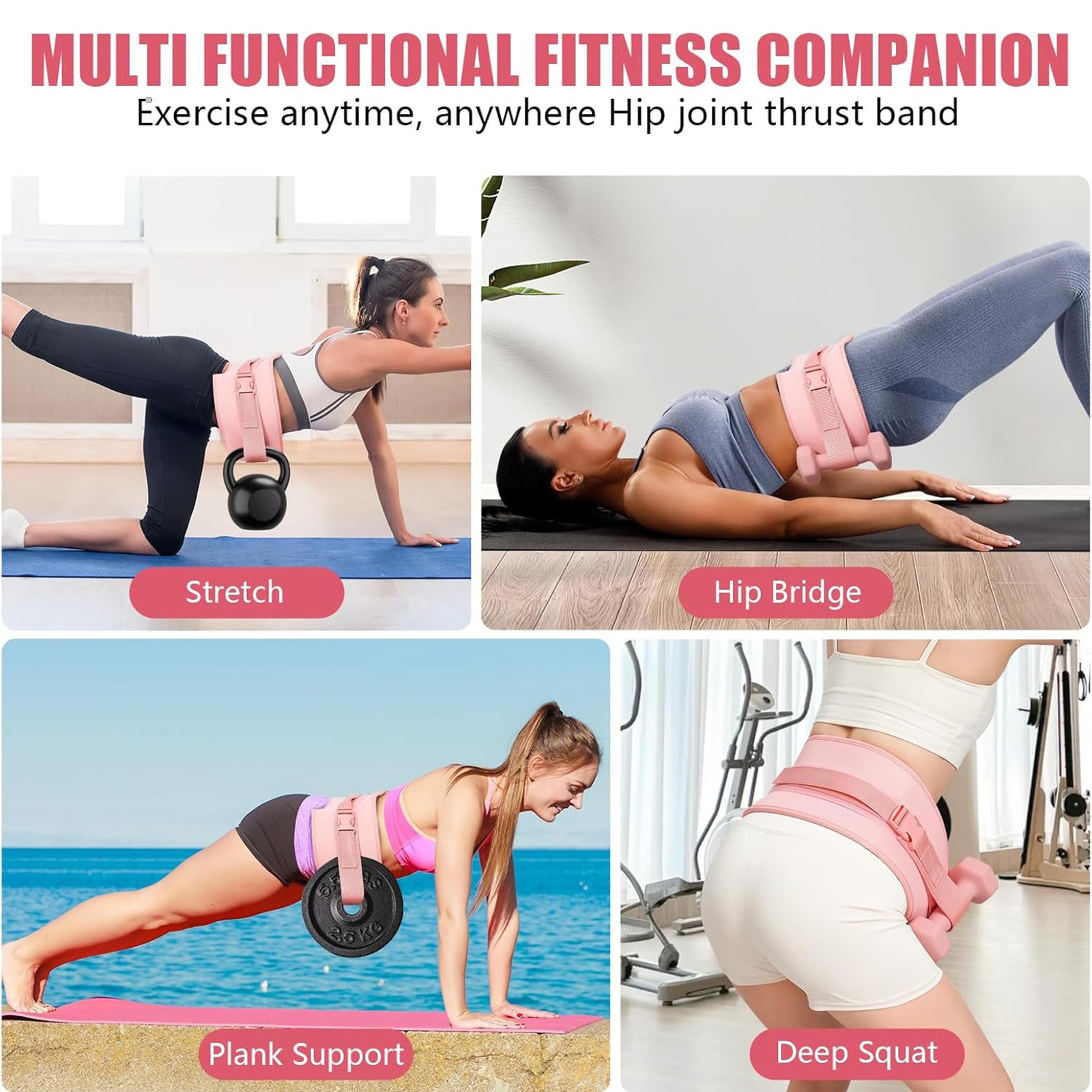 ComfortFit Hip Thrust Belt For Dumbbells  Kettlebells Padded Glute Workout  Strength Training Belt 5
